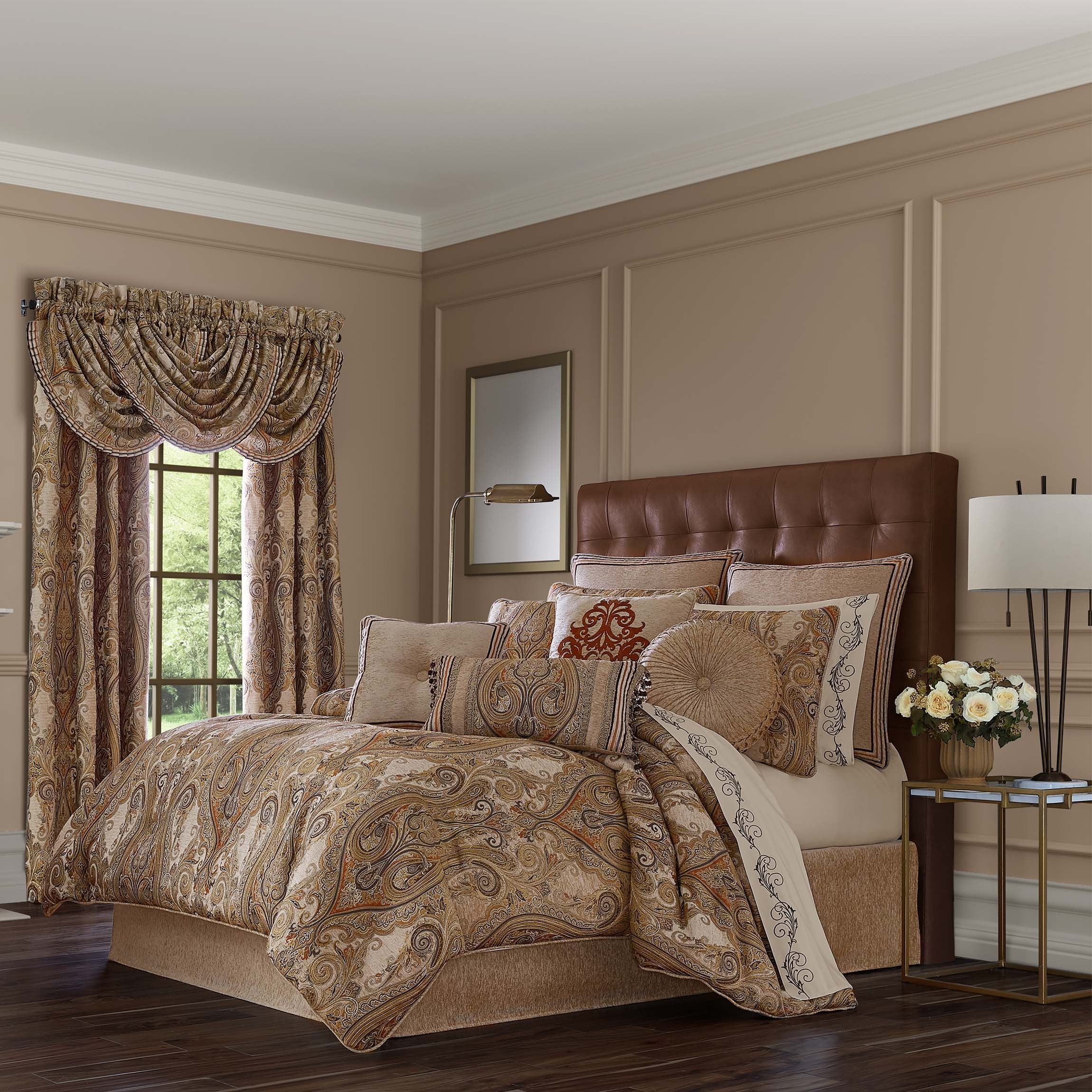 Luciana Beige 4-Piece Comforter Set By J Queen Comforter Sets By J. Queen New York
