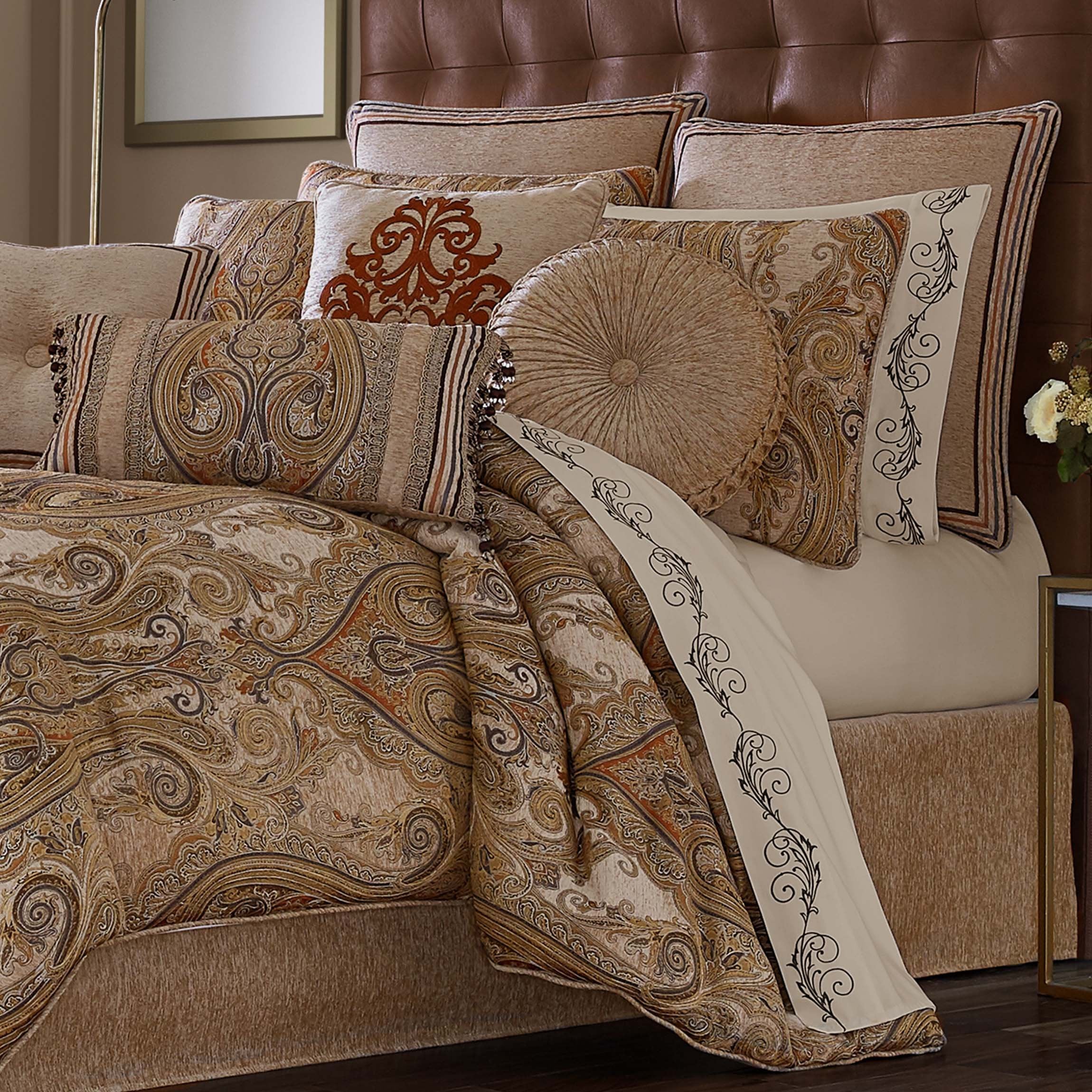 Luciana Beige 4-Piece Comforter Set By J Queen Comforter Sets By J. Queen New York
