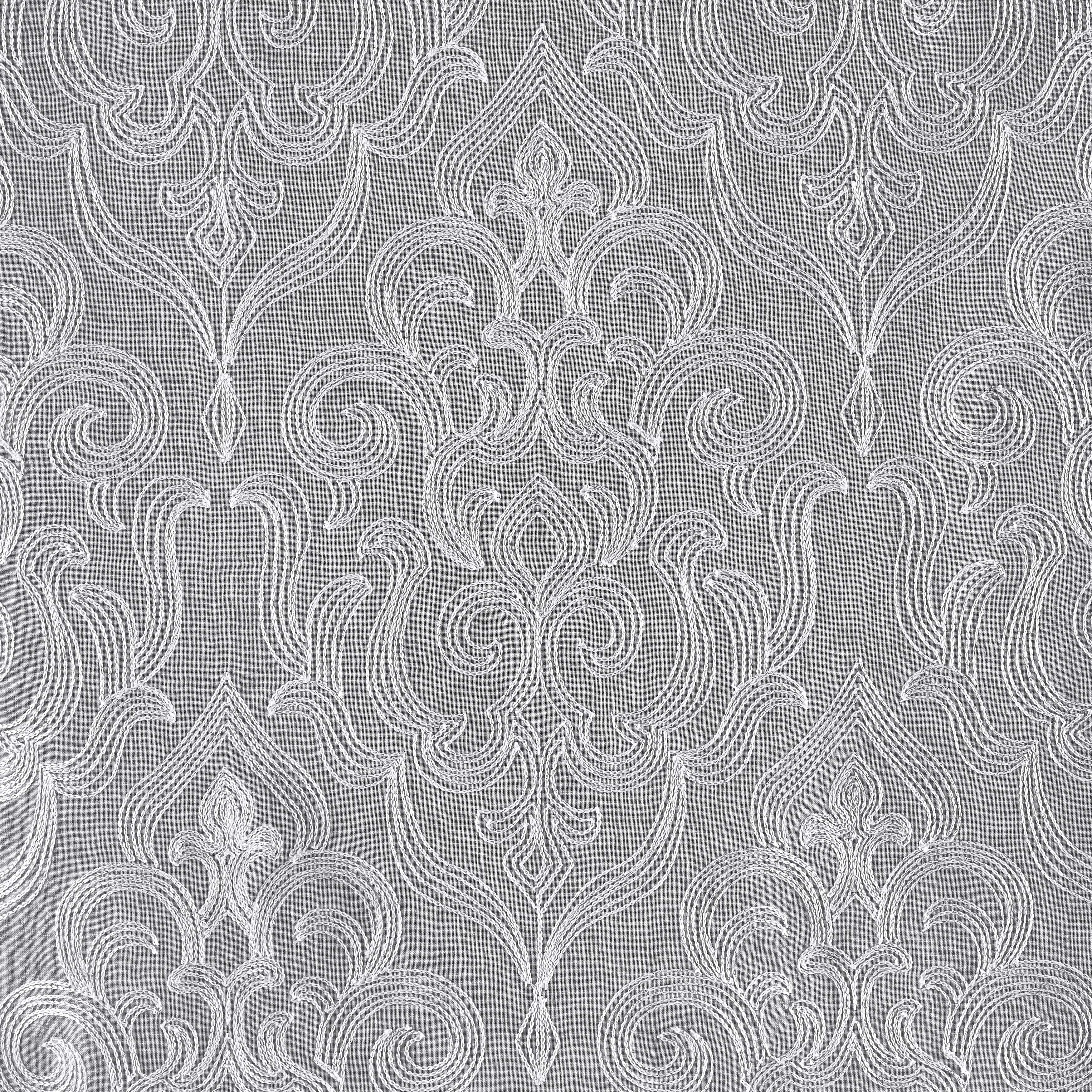 Luxembourg Silver Sheer Window Panel 95" Window Panels By J. Queen New York