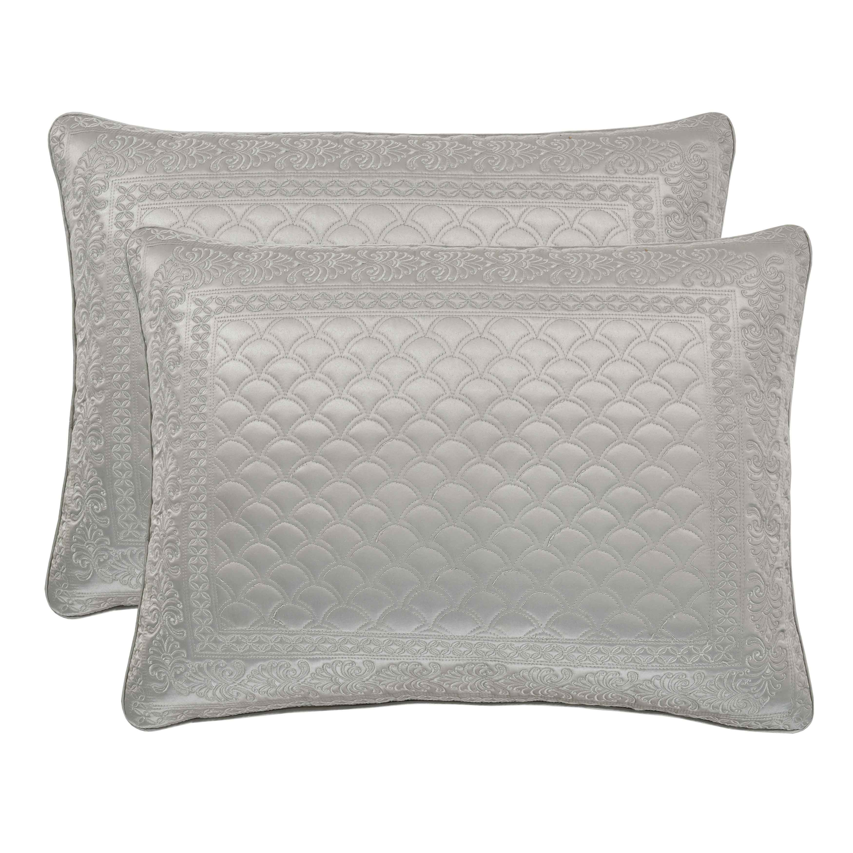 Lyndon Silver Pillow Sham Sham By J. Queen New York