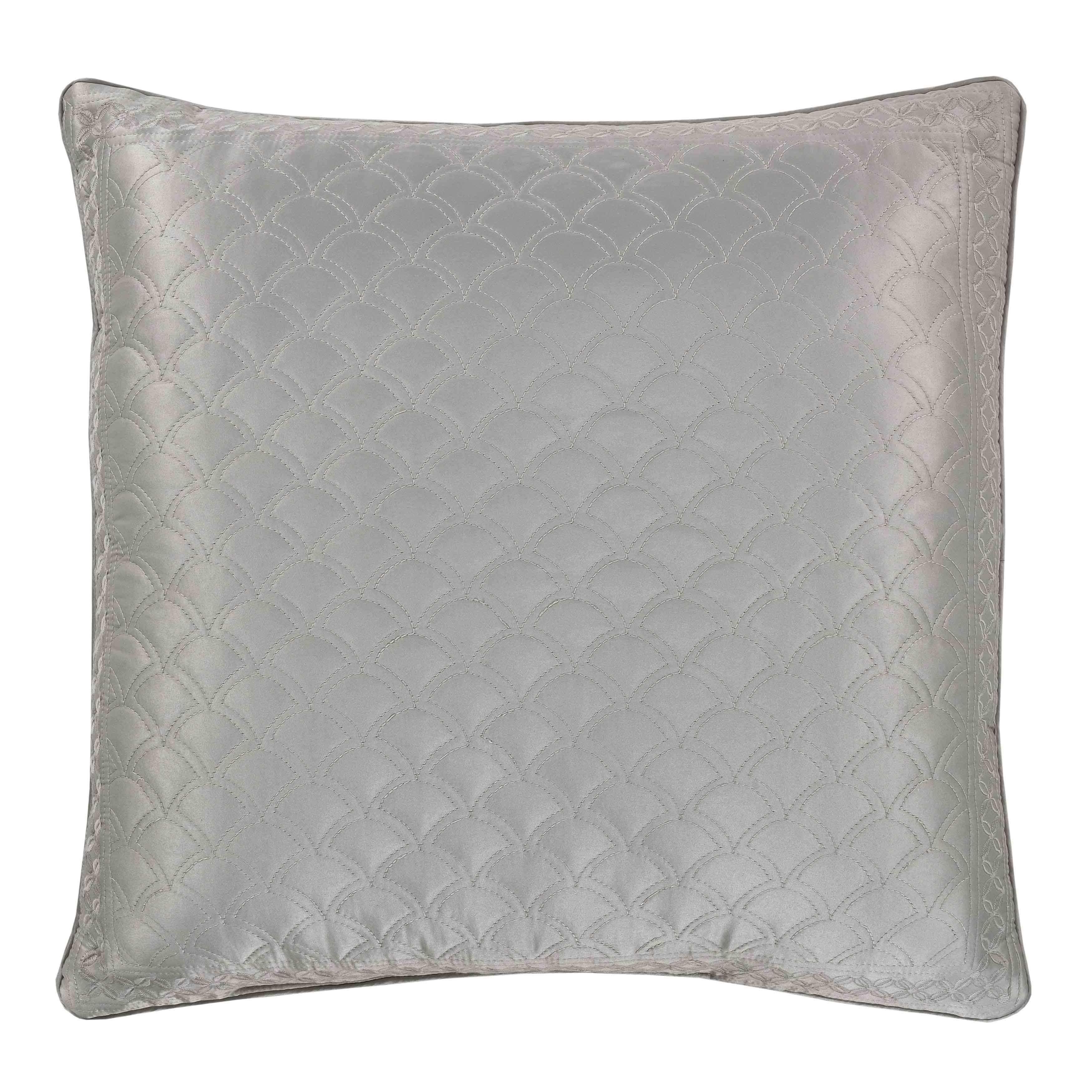 Lyndon Silver Square Decorative Throw Pillow 20" x 20" Throw Pillows By J. Queen New York