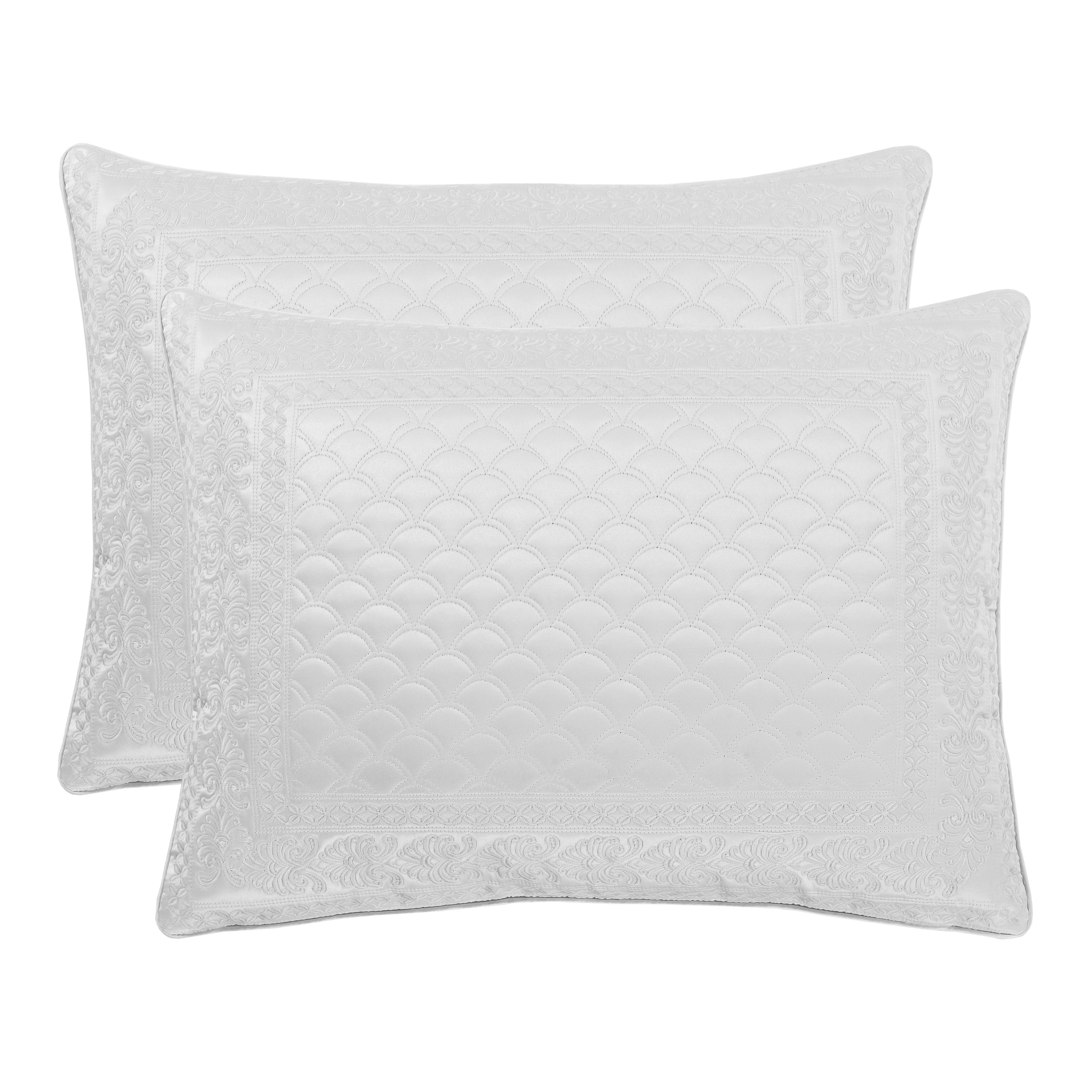 Lyndon White Pillow Sham Sham By J. Queen New York