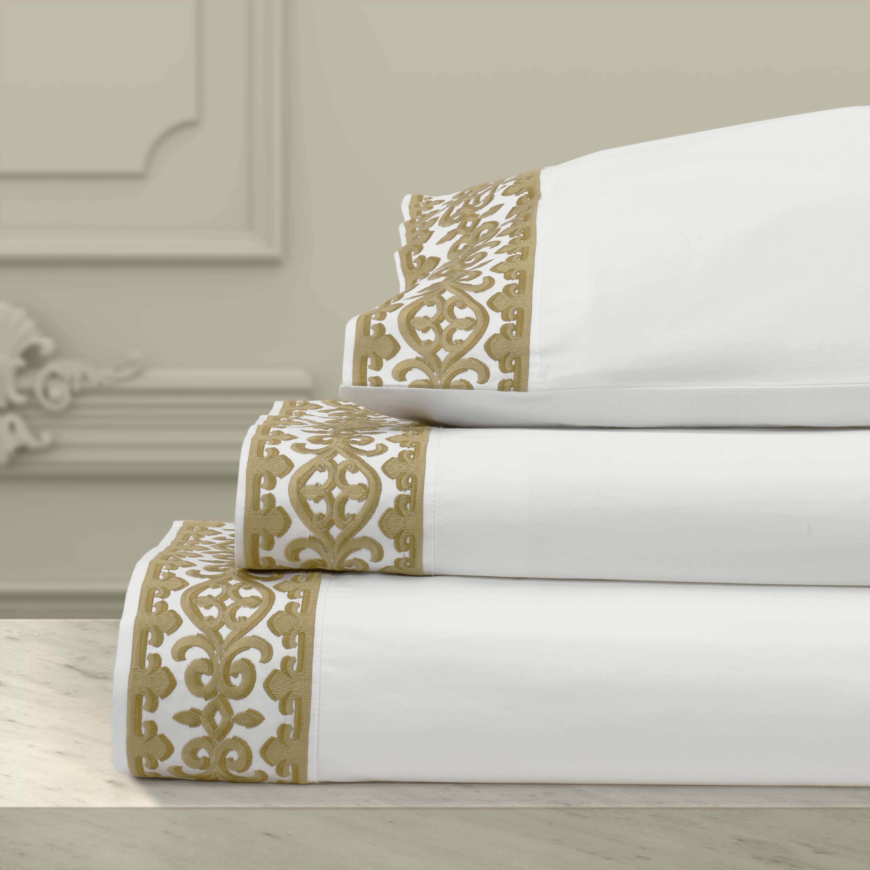 Majestic 100% Cotton 4 Piece Sheet Set Sheet Set By J. Queen New York