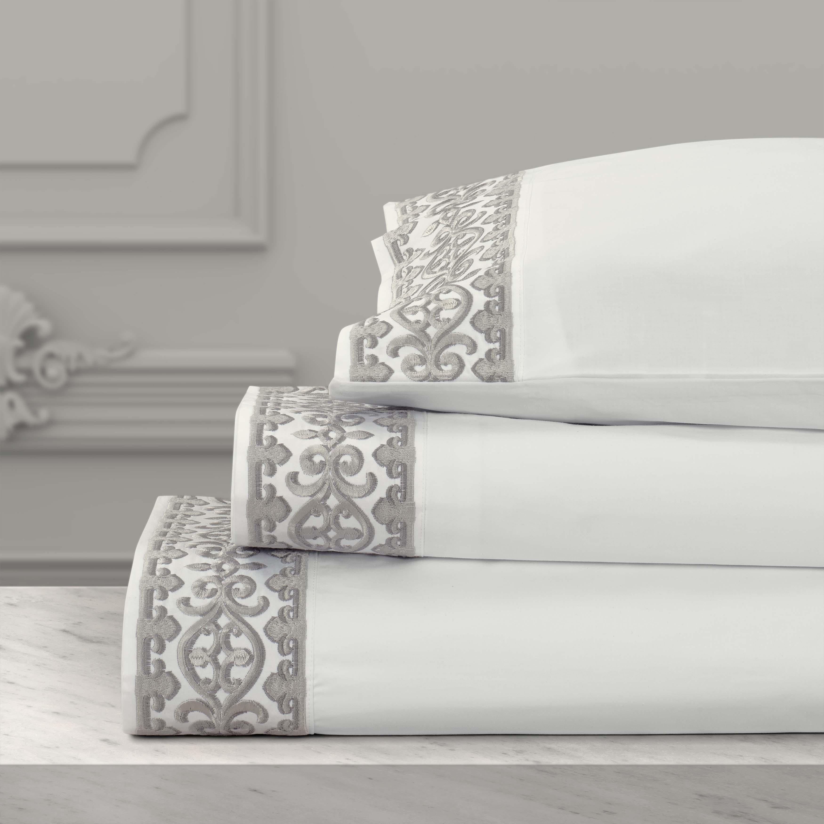 Majestic 100% Cotton 4 Piece Sheet Set Sheet Set By J. Queen New York