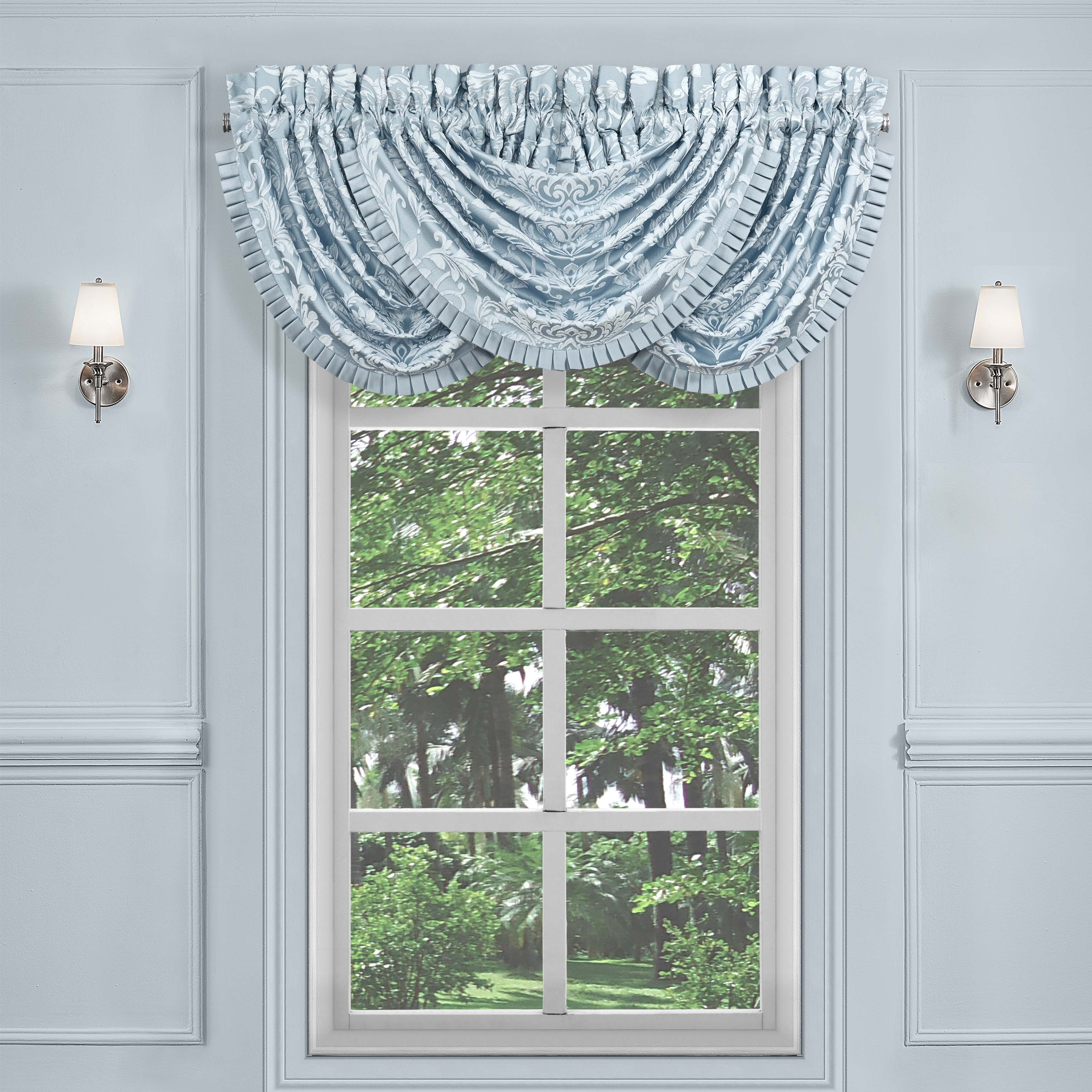 Malita Waterfall Window Valance By J Queen Window Valances By J. Queen New York