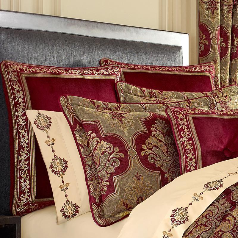 J Queen Maribella Crimson 4-Piece Comforter Set in Queen- Final Sale Comforter Sets By US Office - Latest-bedding