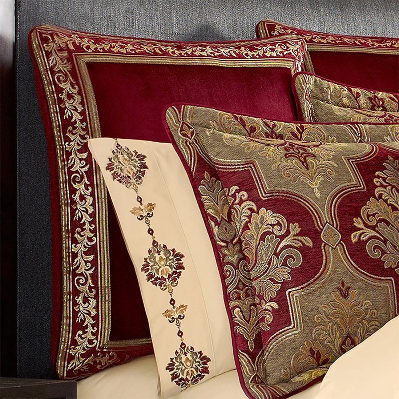 Maribella Crimson Euro Sham By J Queen Euro Sham By J. Queen New York