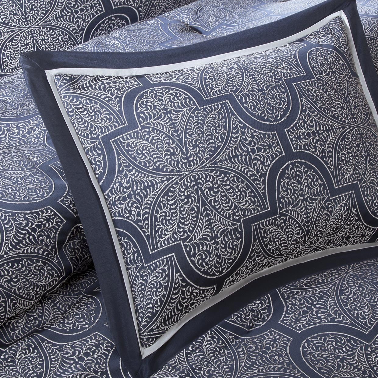 Coyuchi Navy 8-Piece Comforter Set Comforter Sets By JLA HOME/Olliix (E & E Co., Ltd)