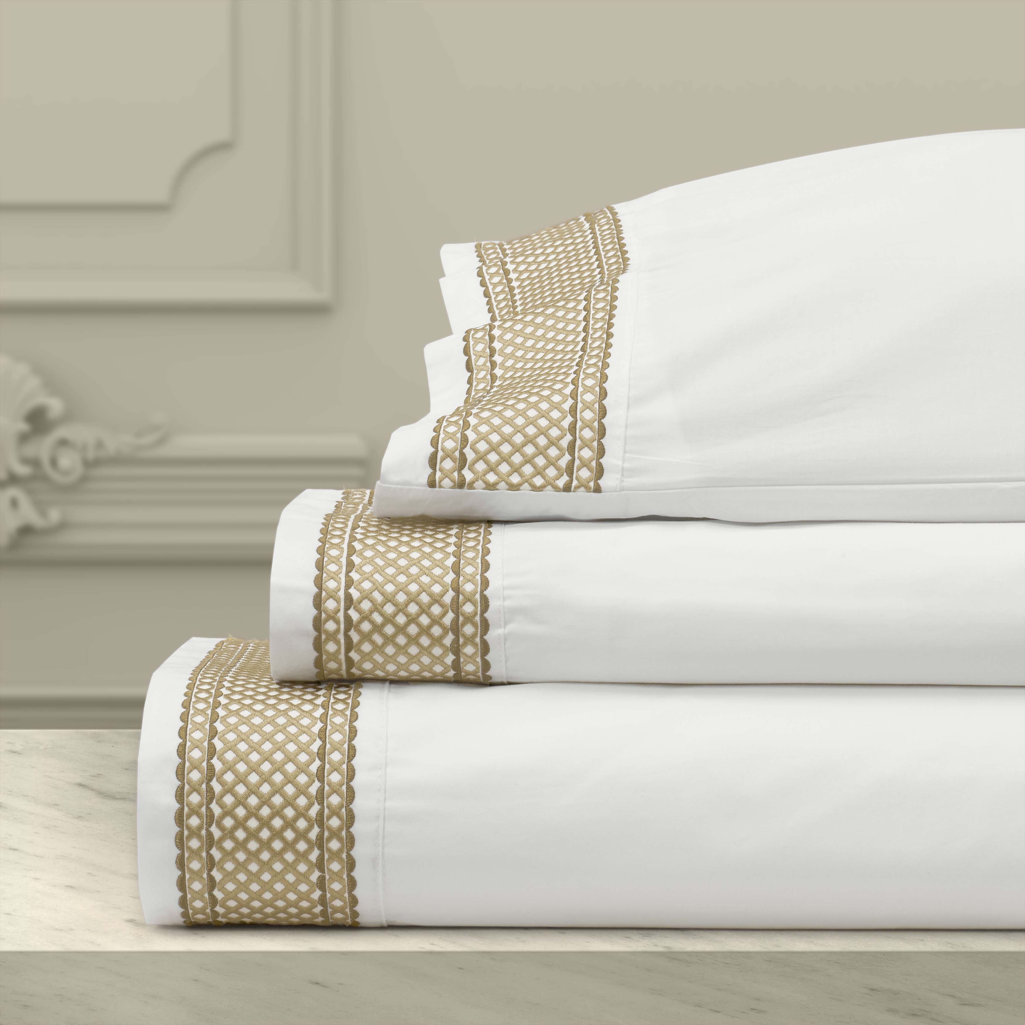 Monarch 100% Cotton 4 Piece Sheet Set Sheet Set By J. Queen New York