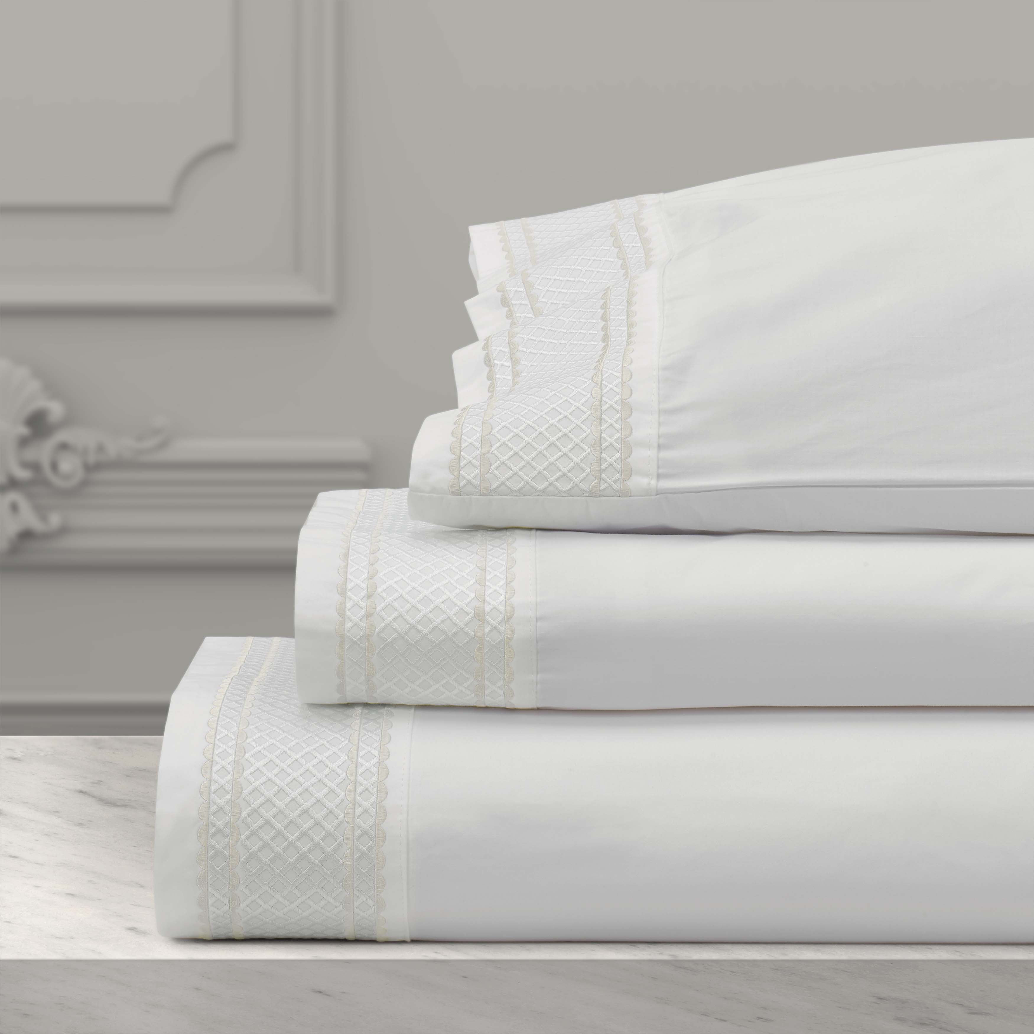 Monarch 100% Cotton 4 Piece Sheet Set Sheet Set By J. Queen New York