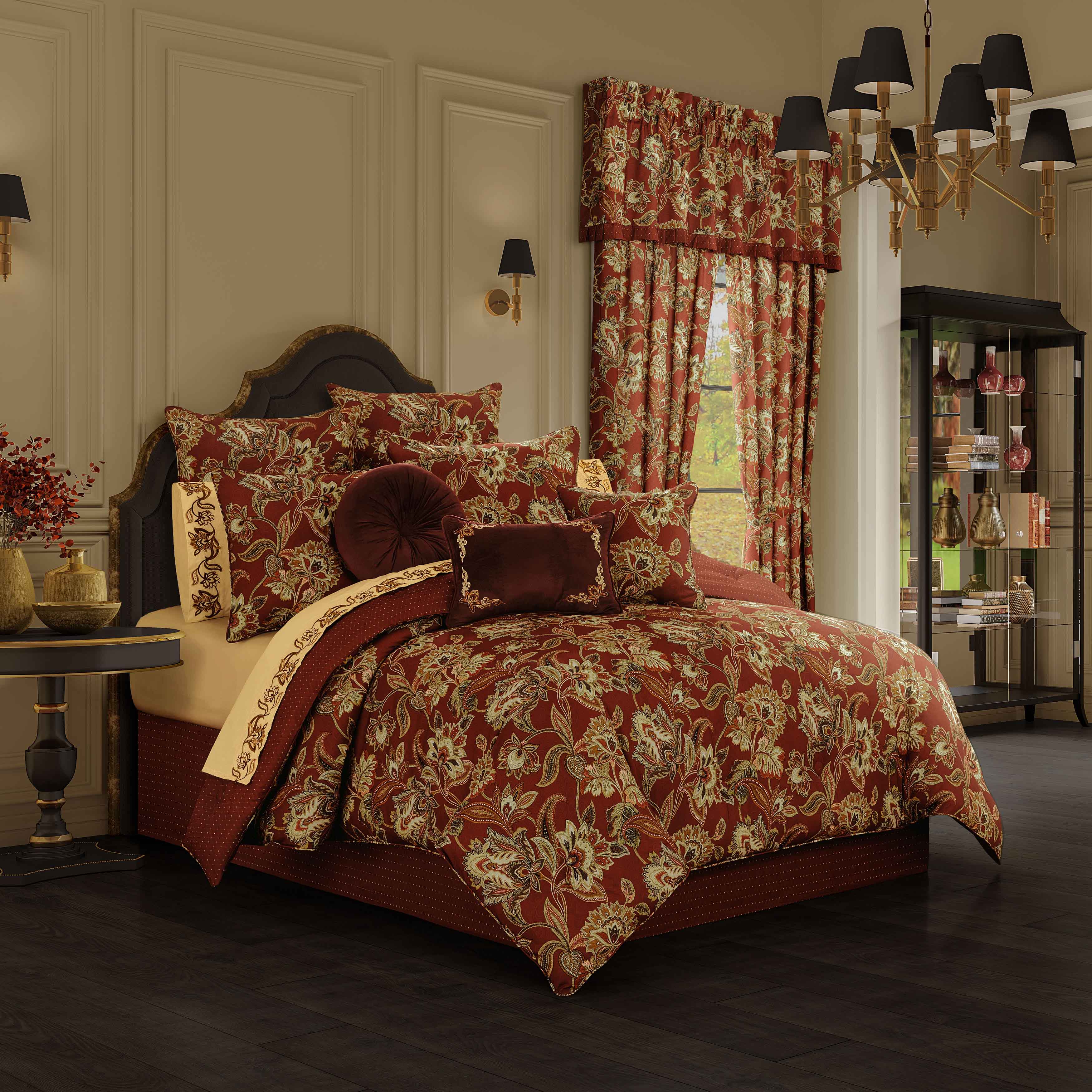 Montecito Red 4-Piece Comforter Set by J Queen Comforter Sets By J. Queen New York