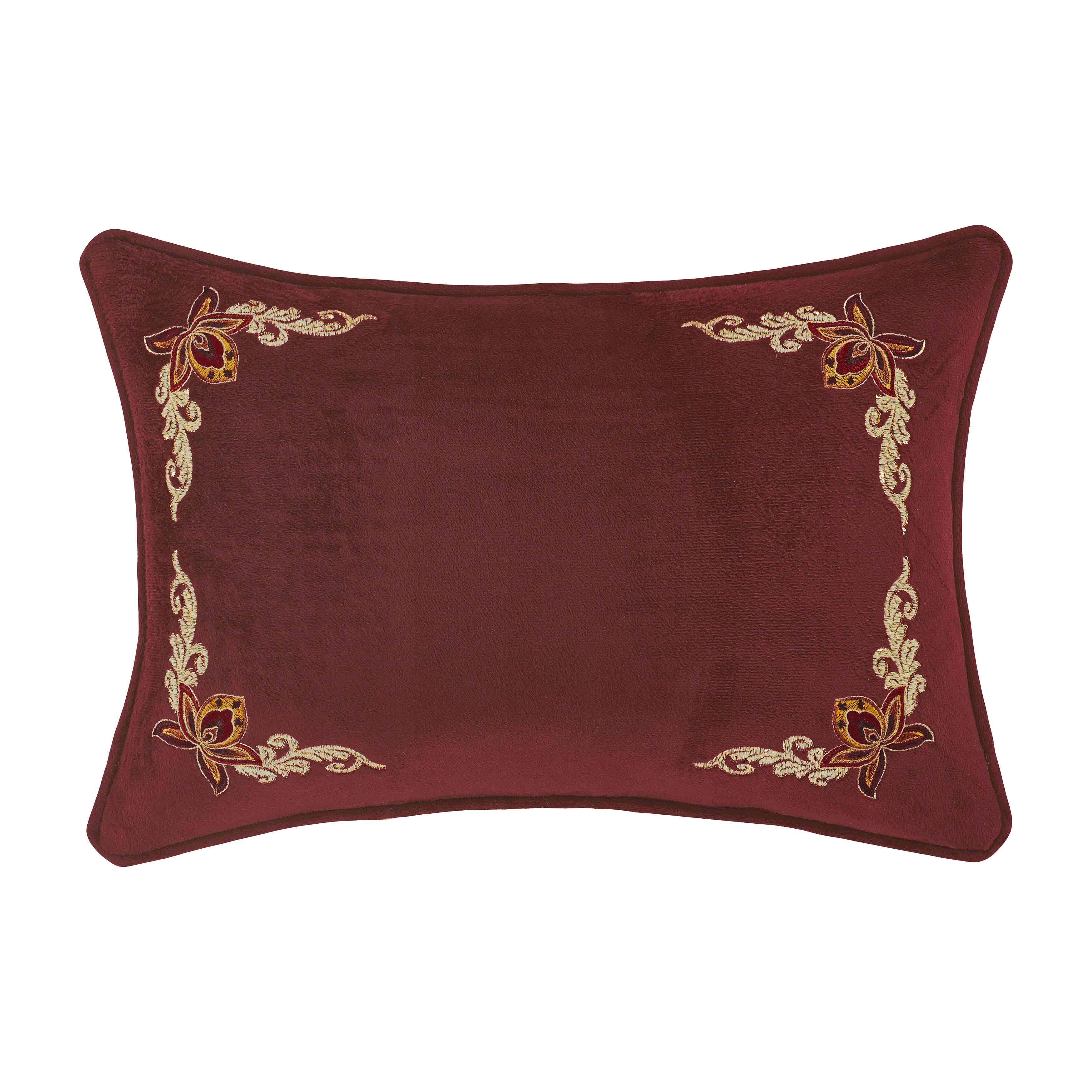 Montecito Red Boudoir Decorative Throw Pillow 19" x 13" Throw Pillows By J. Queen New York