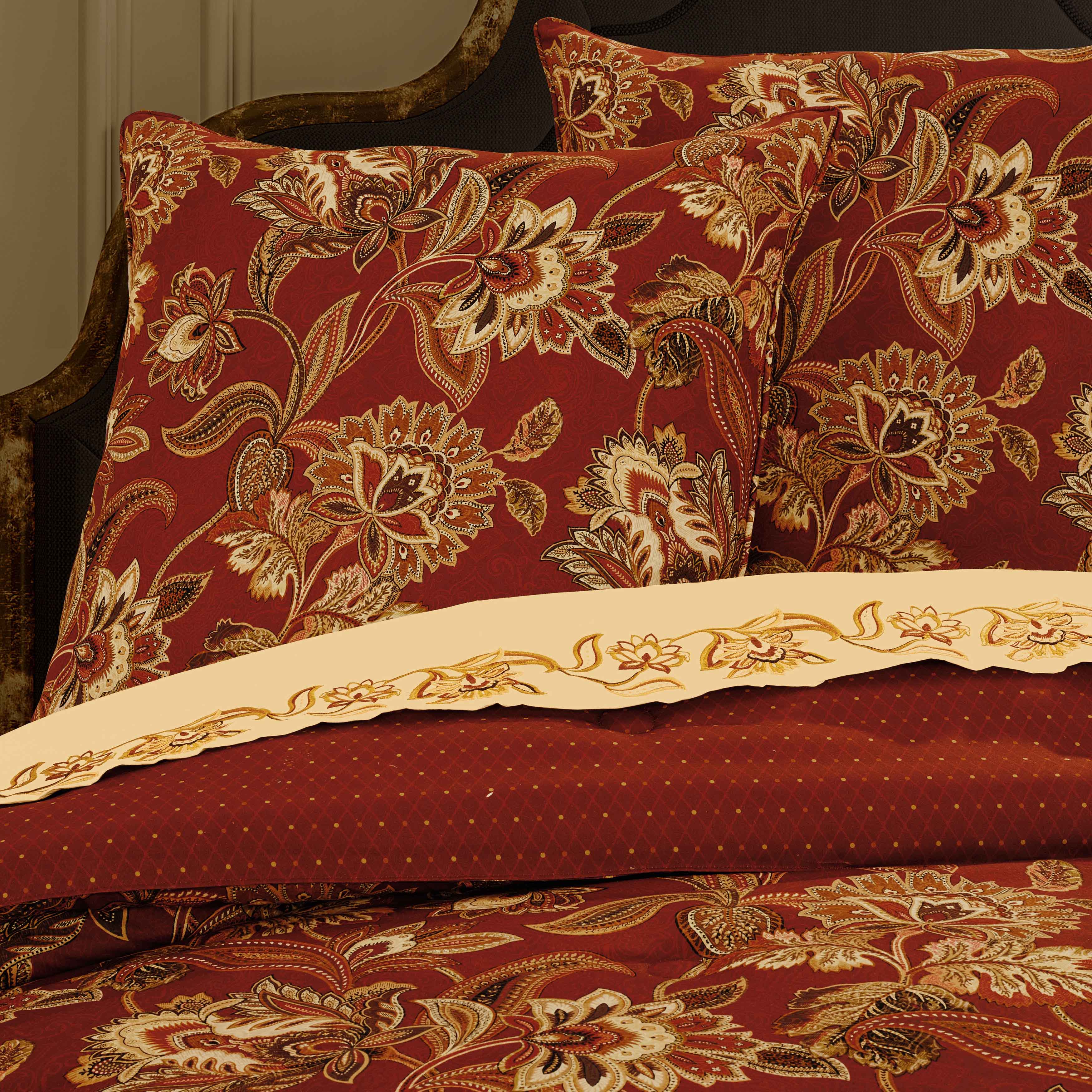 Montecito Red Euro Sham Euro Sham By J. Queen New York