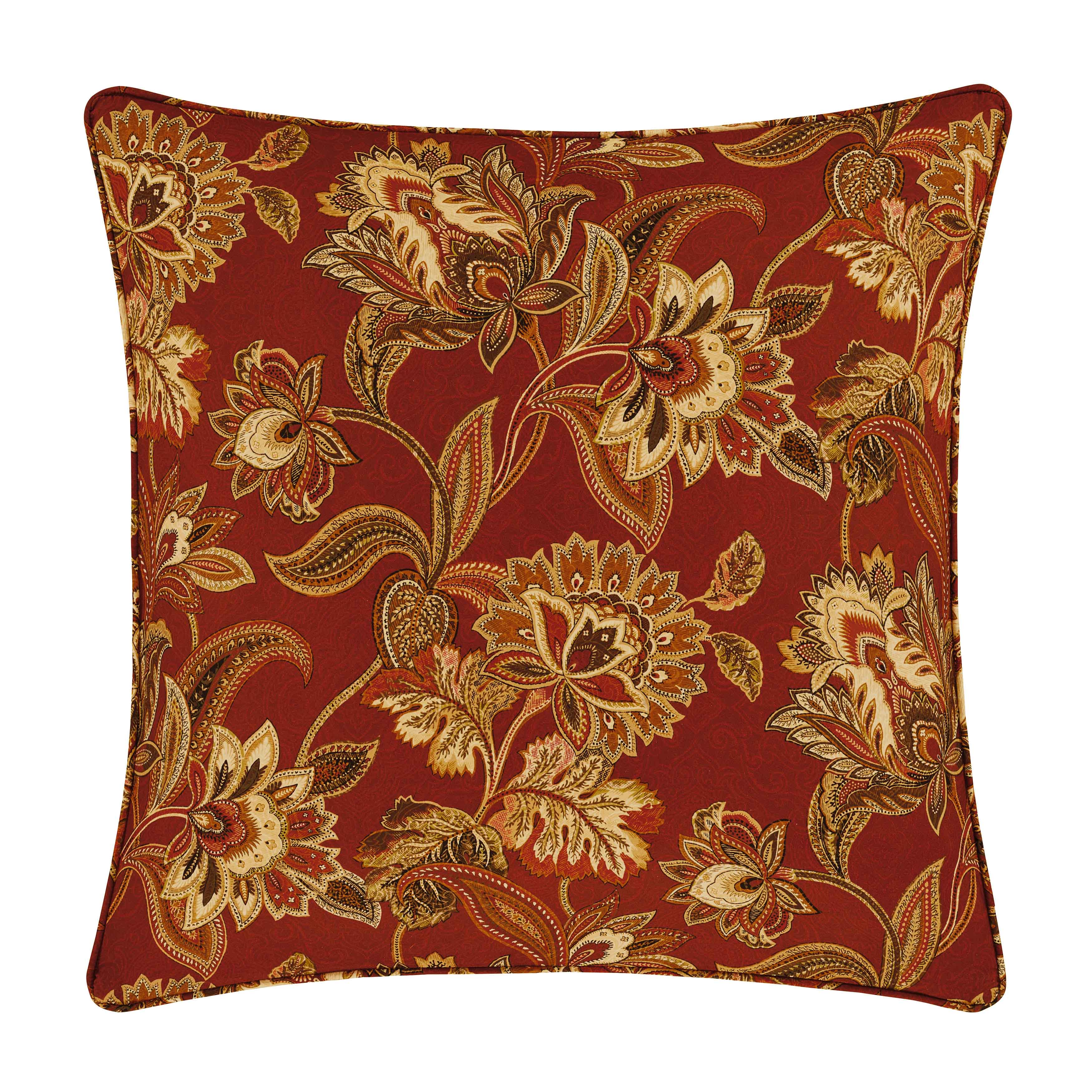 Montecito Red Euro Sham Euro Sham By J. Queen New York