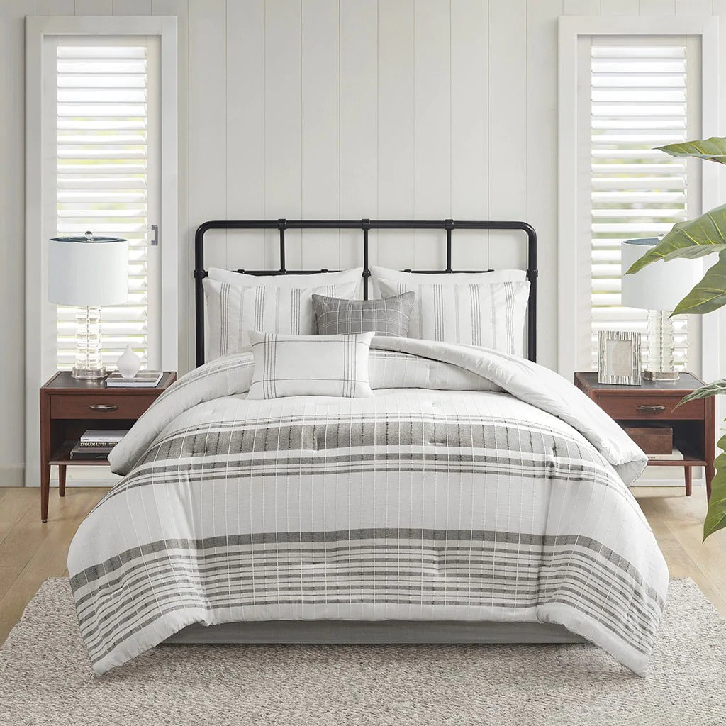 Morgan 6-Piece Jacquard Comforter Set Comforter Sets By JLA HOME/Olliix (E & E Co., Ltd)