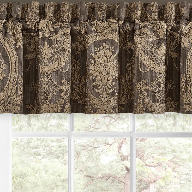 Neapolitan Mink Straight Window Valance By J Queen Window Valances By J. Queen New York
