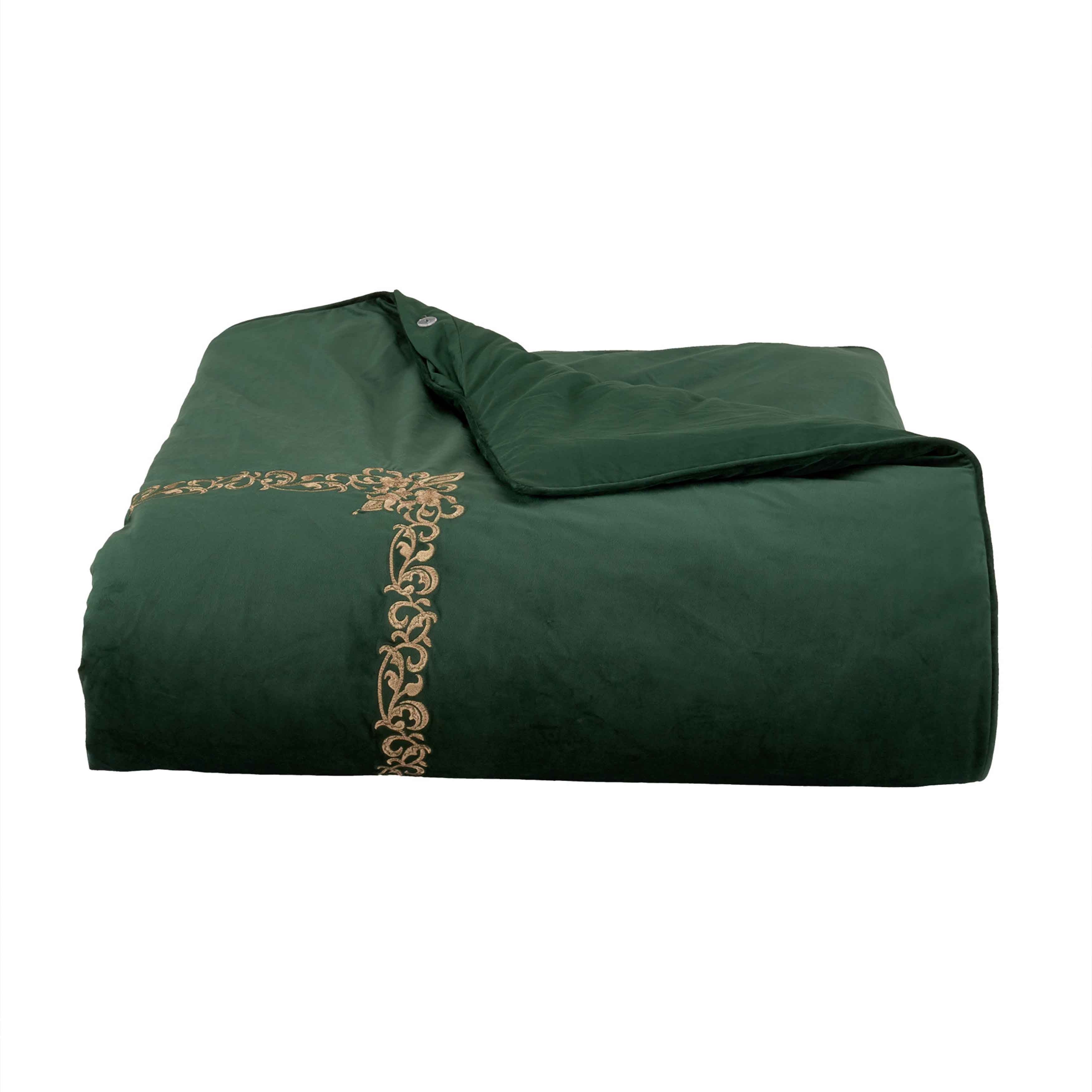 Noelle Evergreen 3-Piece Duvet Cover Set Duvet Covers By J. Queen New York