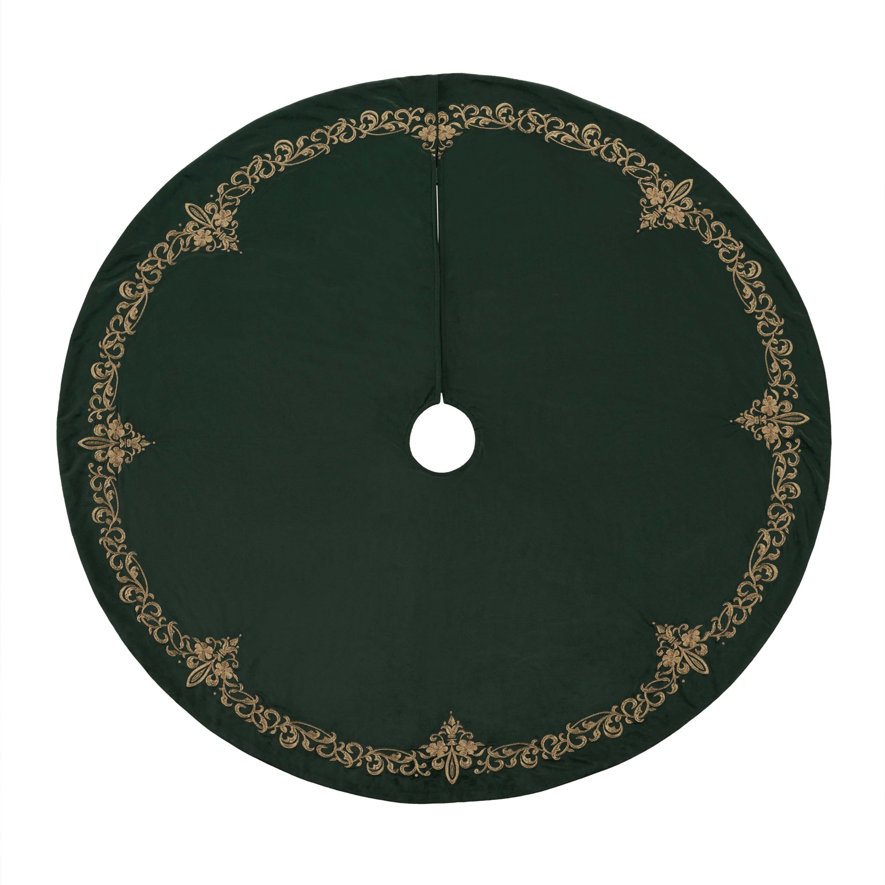 Noelle Evergreen Christmas Tree Skirt Christmas Tree Skirt By J. Queen New York
