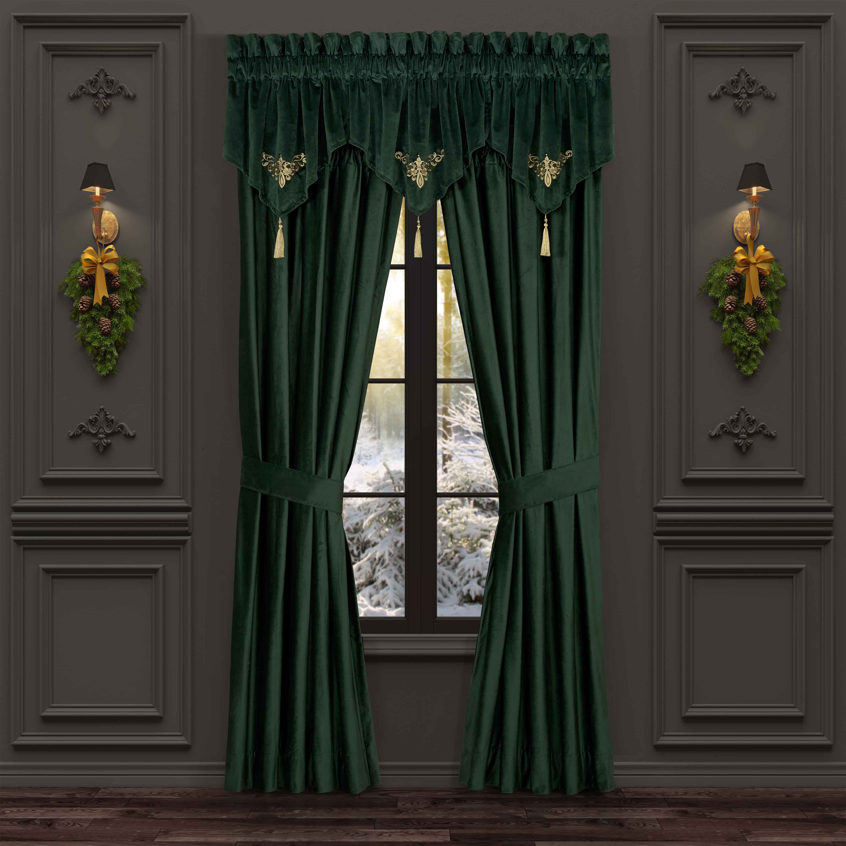 Noelle Evergreen Window Panel Pair (Set of 2) Window Panels By J. Queen New York