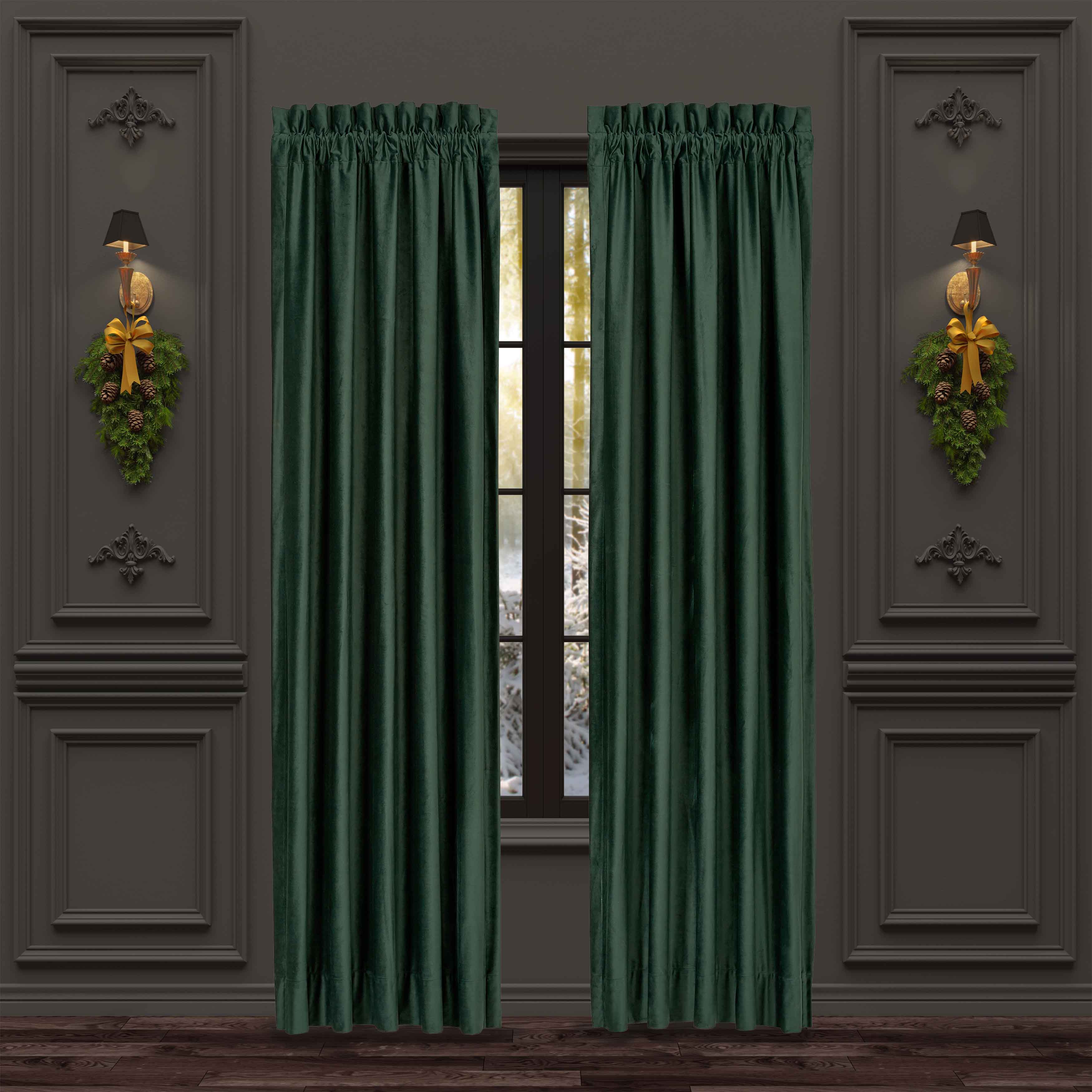 Noelle Evergreen Window Panel Pair (Set of 2) Window Panels By J. Queen New York