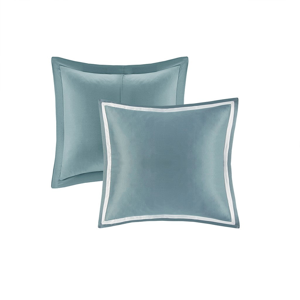 Odette Aqua 8-Piece Jacquard Comforter Set Comforter Sets By JLA HOME/Olliix (E & E Co., Ltd)