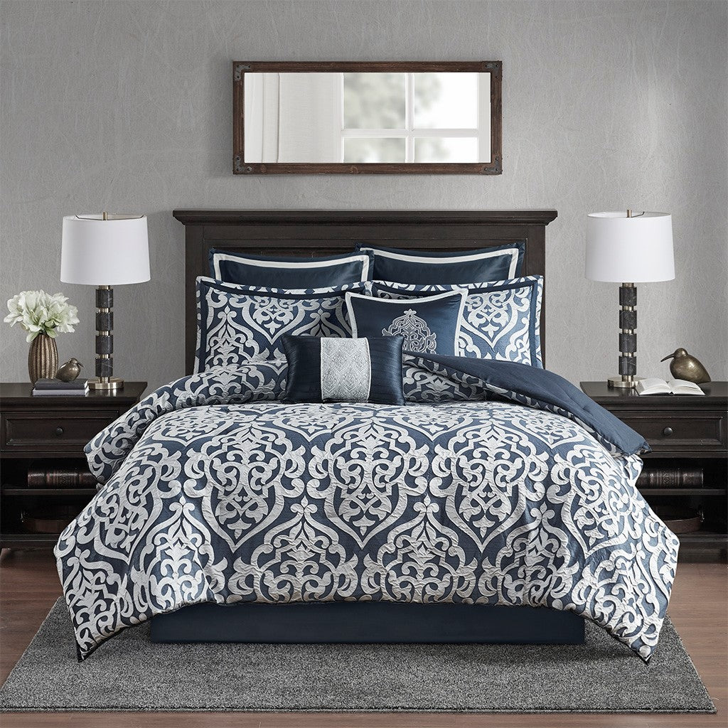 Riley Note 8-Piece Comforter Set Comforter Sets By JLA HOME/Olliix (E & E Co., Ltd)