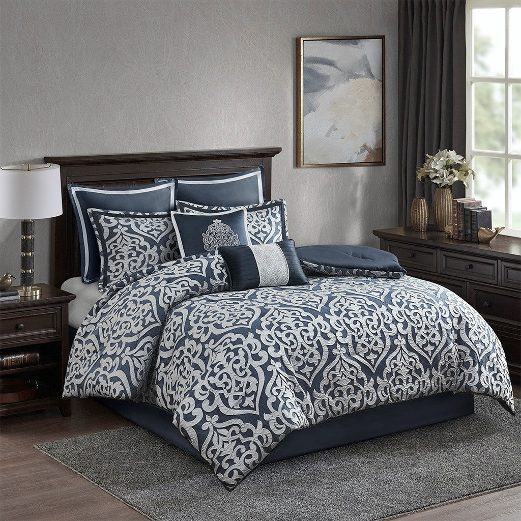 Riley Note 8-Piece Comforter Set Comforter Sets By JLA HOME/Olliix (E & E Co., Ltd)