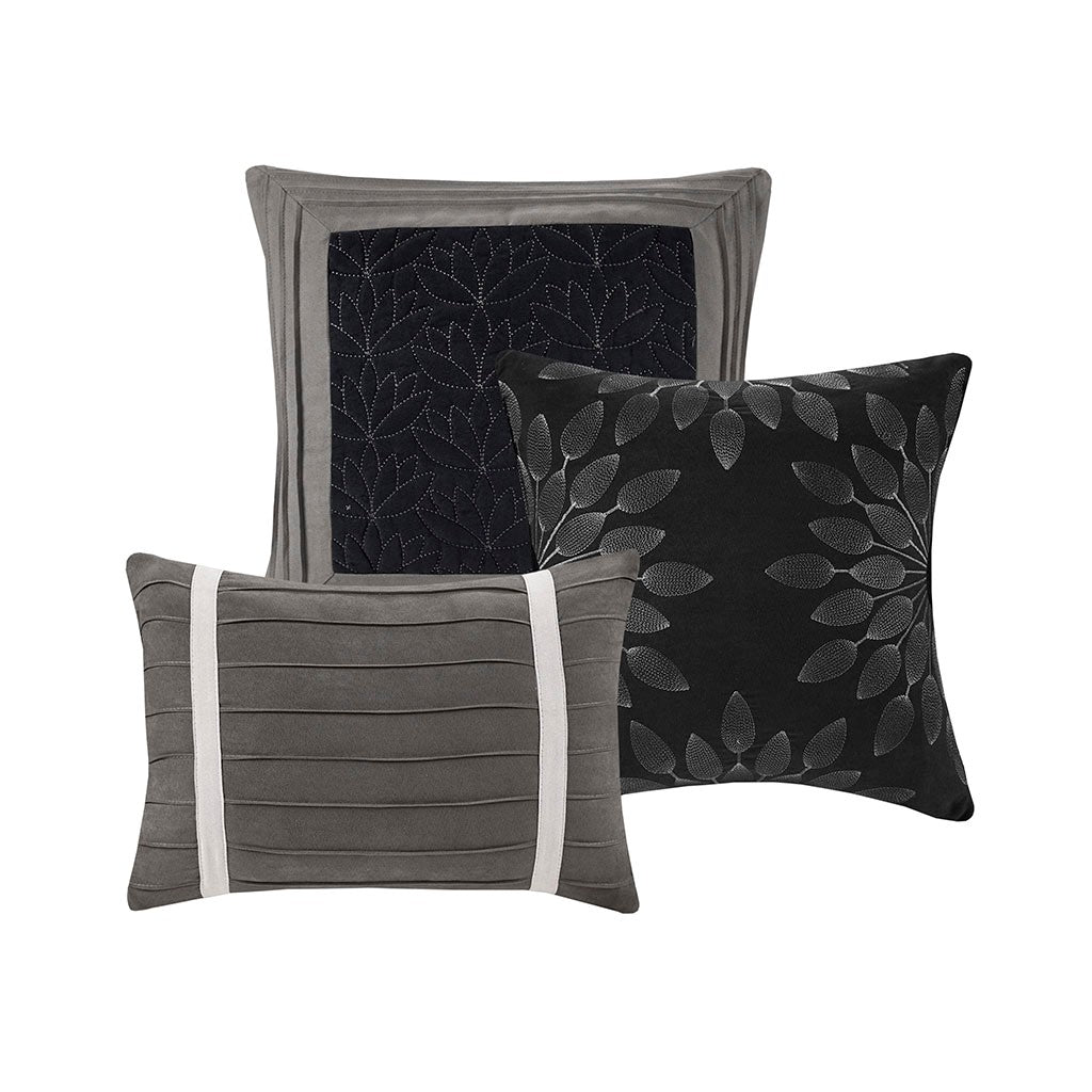 Dream Weaver Black 7-Piece Comforter Set Comforter Sets By JLA HOME/Olliix (E & E Co., Ltd)