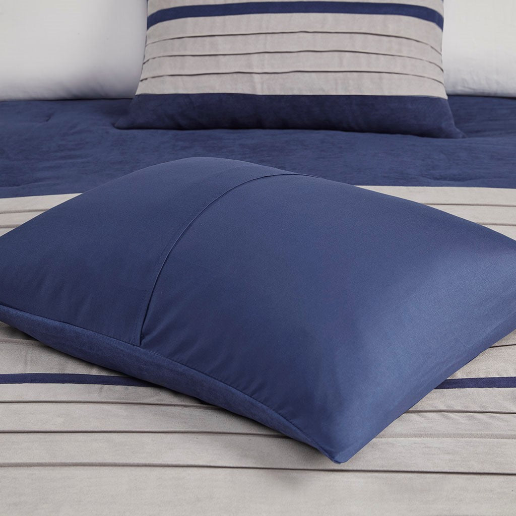 Palmer Blue 7-Piece Comforter Set Comforter Sets By JLA HOME/Olliix (E & E Co., Ltd)