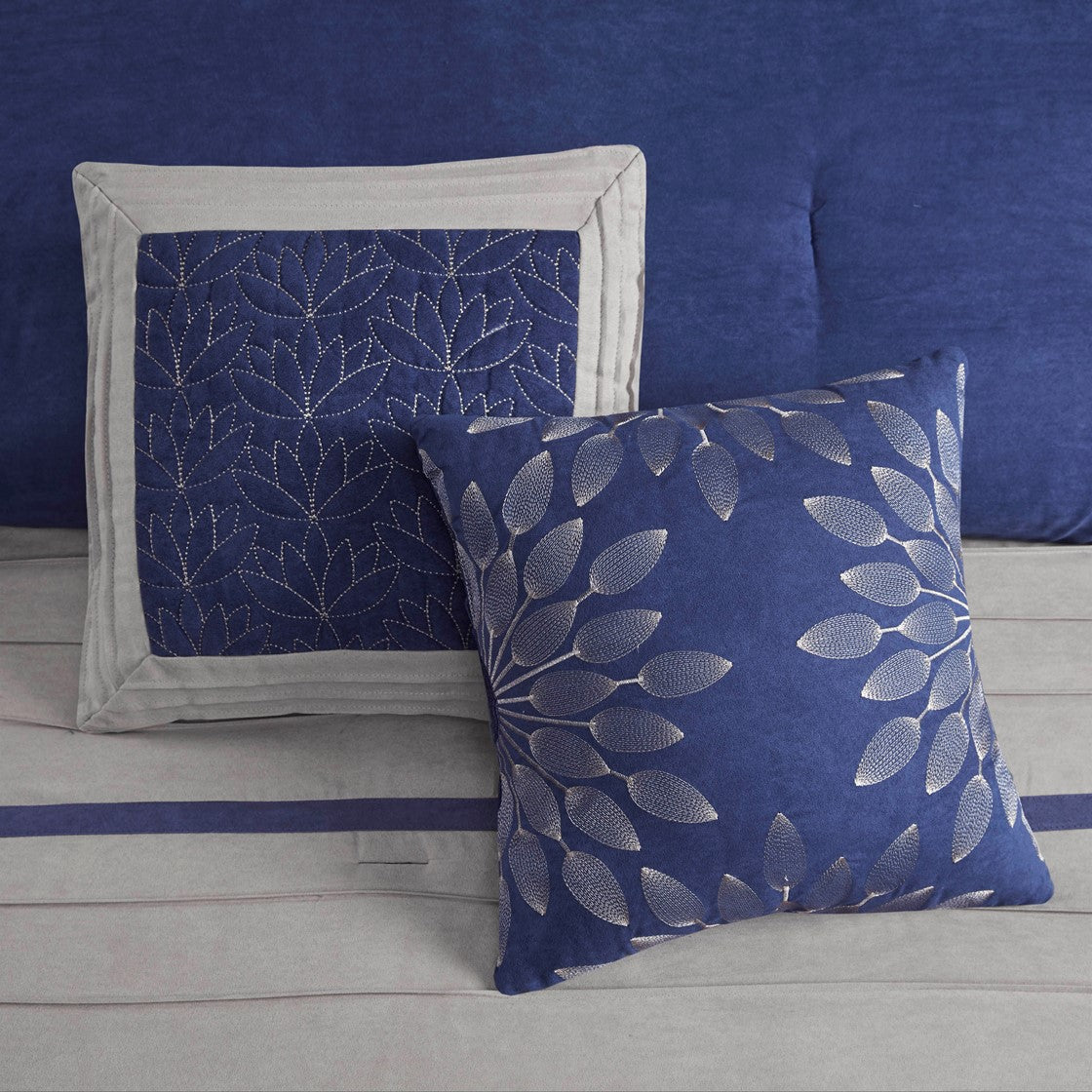 Palmer Blue 7-Piece Comforter Set Comforter Sets By JLA HOME/Olliix (E & E Co., Ltd)
