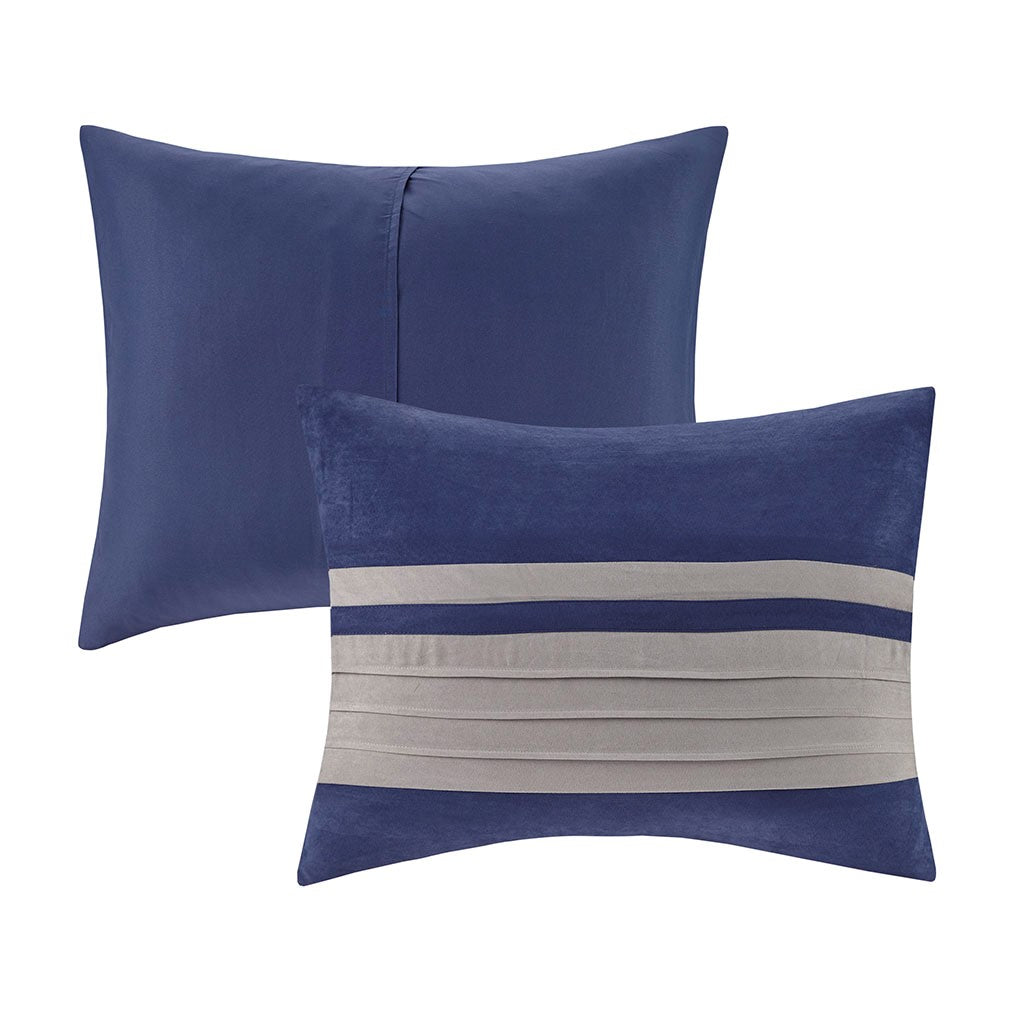 Palmer Blue 7-Piece Comforter Set Comforter Sets By JLA HOME/Olliix (E & E Co., Ltd)