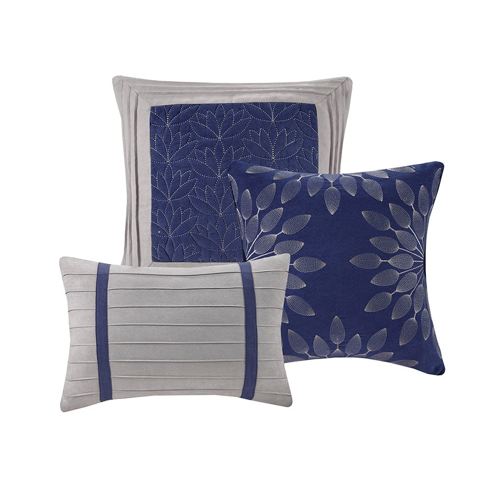 Palmer Blue 7-Piece Comforter Set Comforter Sets By JLA HOME/Olliix (E & E Co., Ltd)