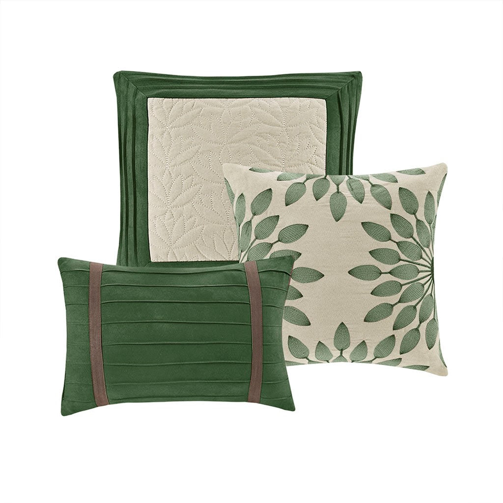 Palmer Green 7-Piece Comforter Set Comforter Sets By JLA HOME/Olliix (E & E Co., Ltd)