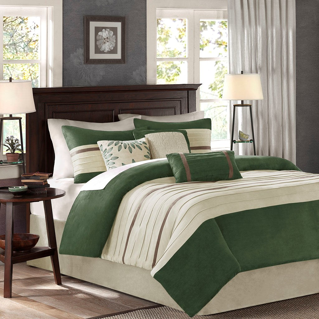 Palmer Green 7-Piece Comforter Set Comforter Sets By JLA HOME/Olliix (E & E Co., Ltd)