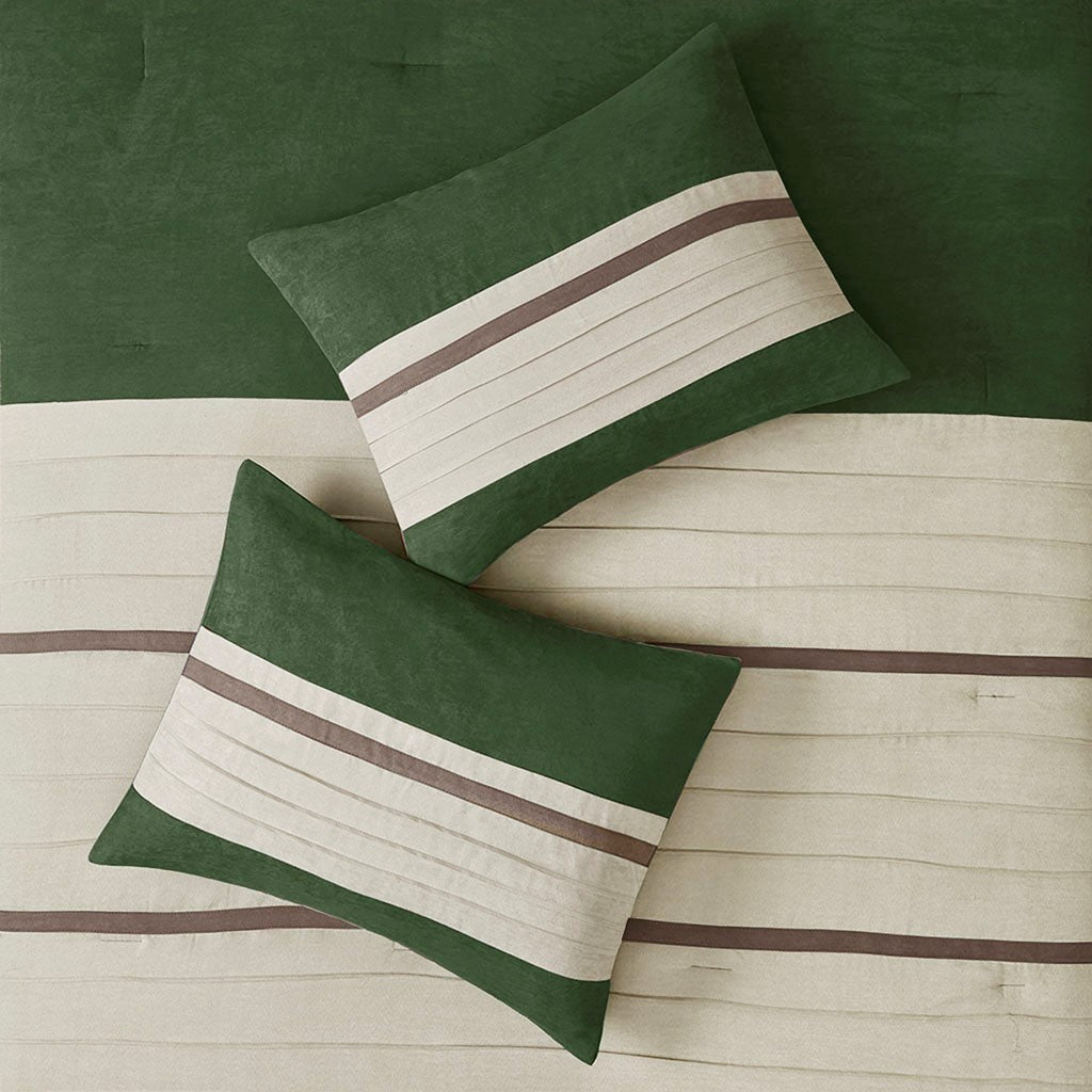 Palmer Green 7-Piece Comforter Set Comforter Sets By JLA HOME/Olliix (E & E Co., Ltd)