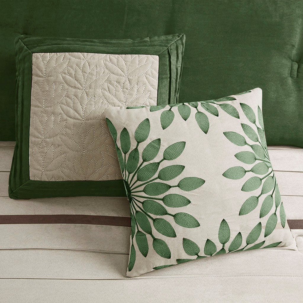 Palmer Green 7-Piece Comforter Set Comforter Sets By JLA HOME/Olliix (E & E Co., Ltd)