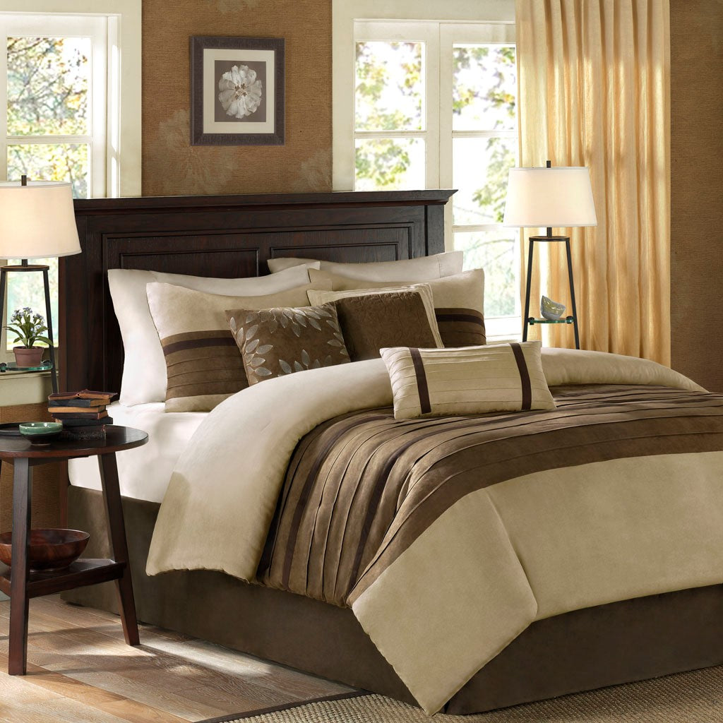 Calmer Natural 7-Piece Comforter Set Comforter Sets By JLA HOME/Olliix (E & E Co., Ltd)