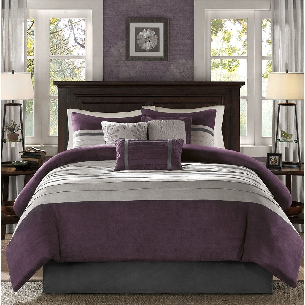 Palmer Purple 7-Piece Comforter Set Comforter Sets By JLA HOME/Olliix (E & E Co., Ltd)