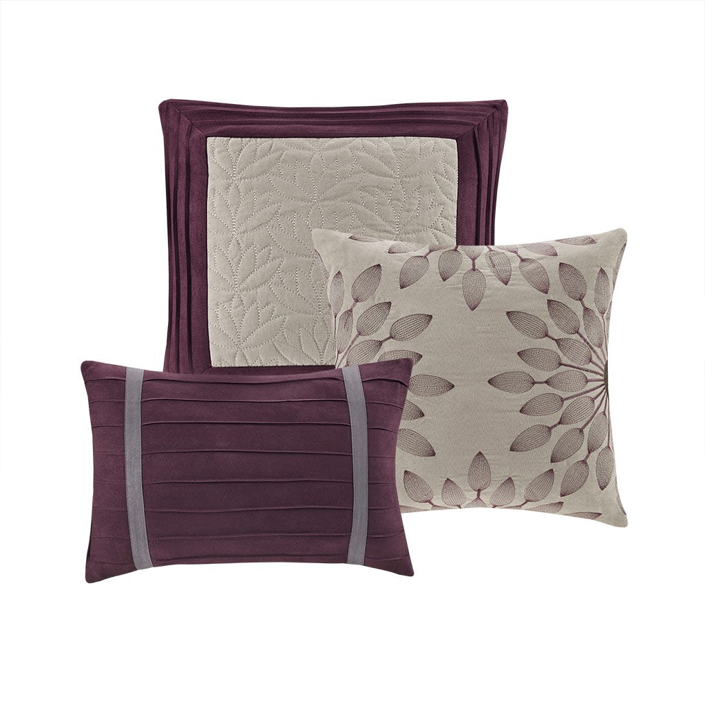 Palmer Purple 7-Piece Comforter Set Comforter Sets By JLA HOME/Olliix (E & E Co., Ltd)