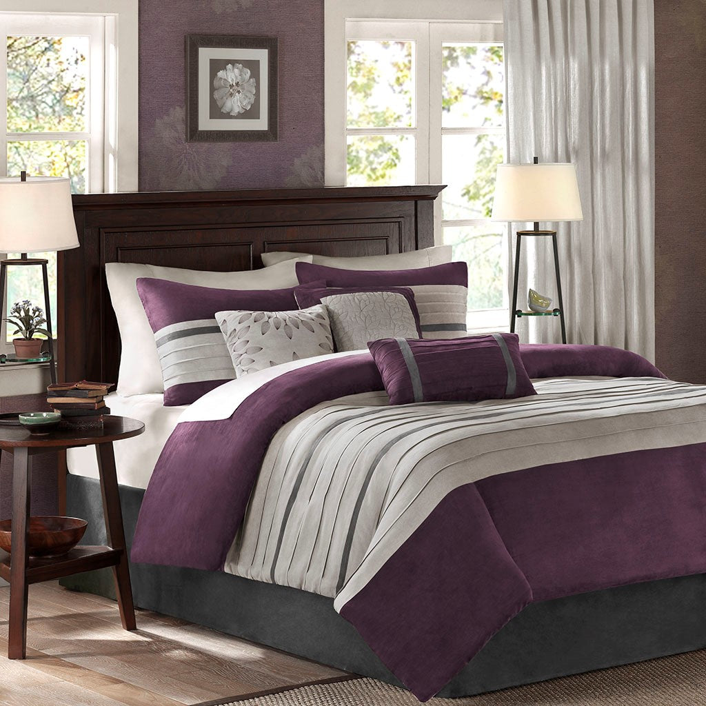 Palmer Purple 7-Piece Comforter Set Comforter Sets By JLA HOME/Olliix (E & E Co., Ltd)