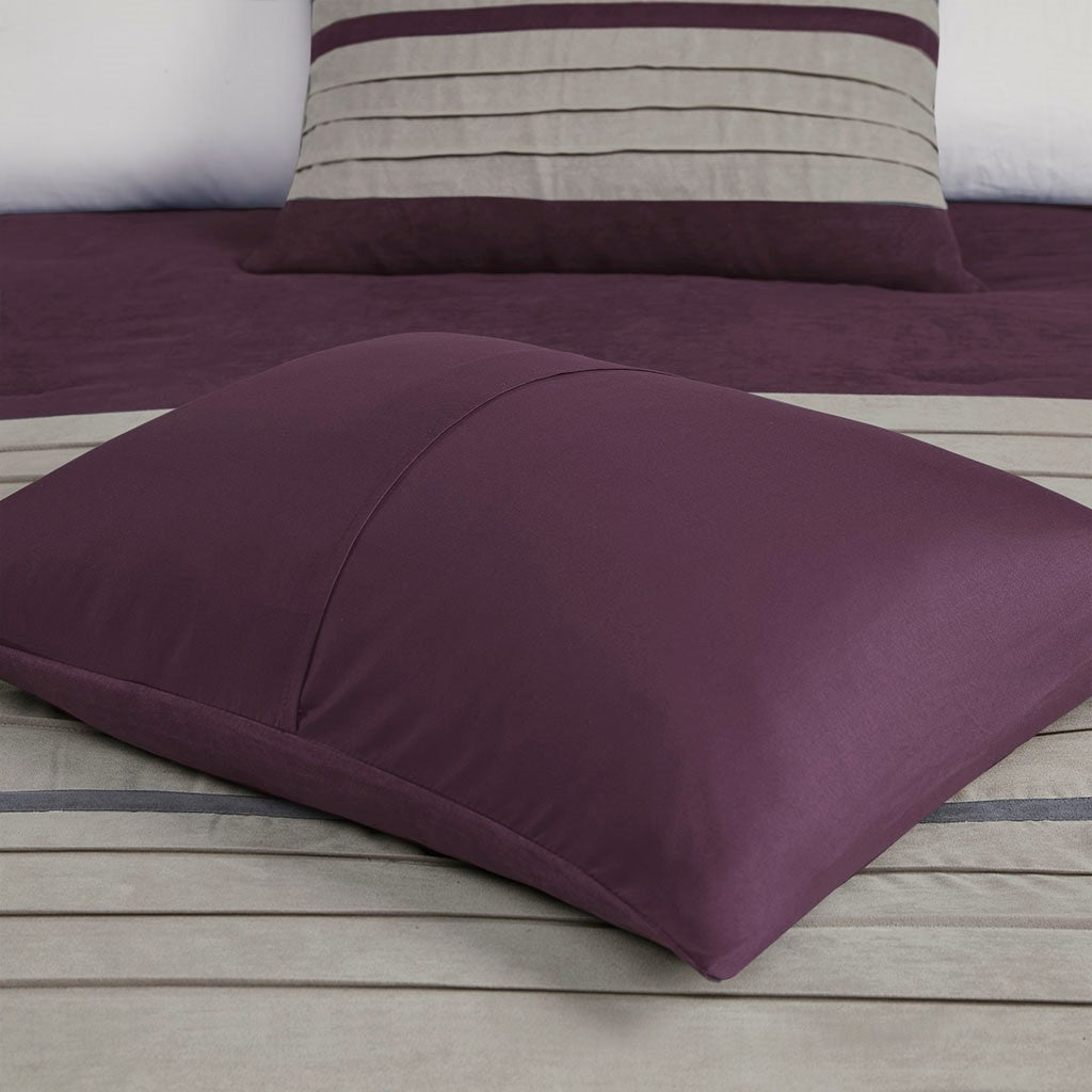 Palmer Purple 7-Piece Comforter Set Comforter Sets By JLA HOME/Olliix (E & E Co., Ltd)
