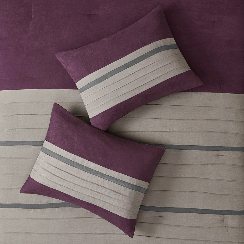 Palmer Purple 7-Piece Comforter Set Comforter Sets By JLA HOME/Olliix (E & E Co., Ltd)