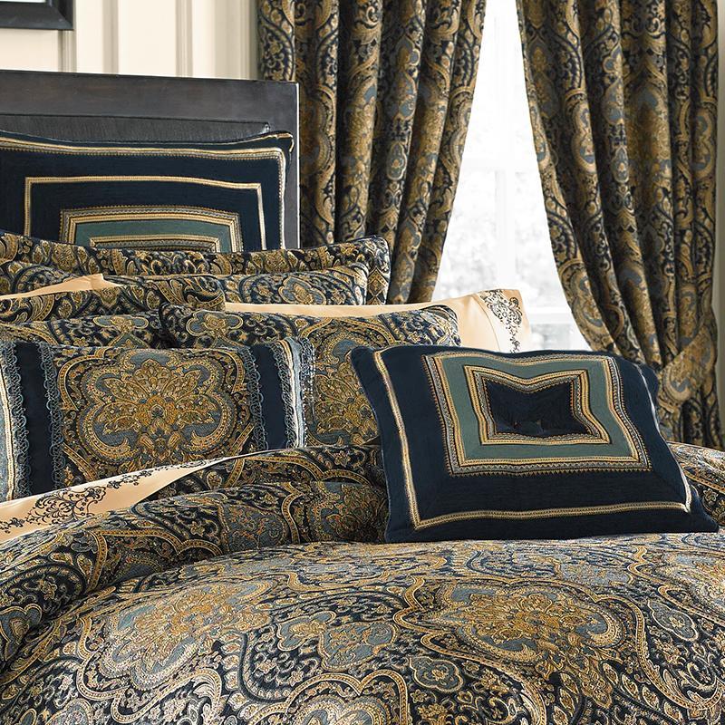 Palmer Teal 4-Piece Comforter Set By J Queen Comforter Sets By J. Queen New York