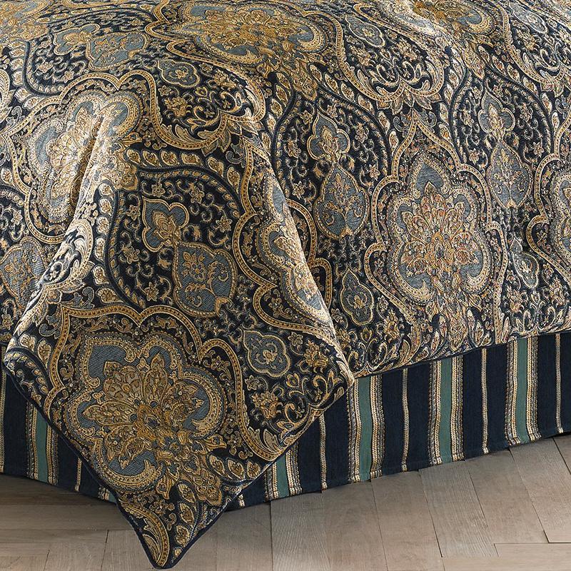 Palmer Teal 4-Piece Comforter Set By J Queen Comforter Sets By J. Queen New York