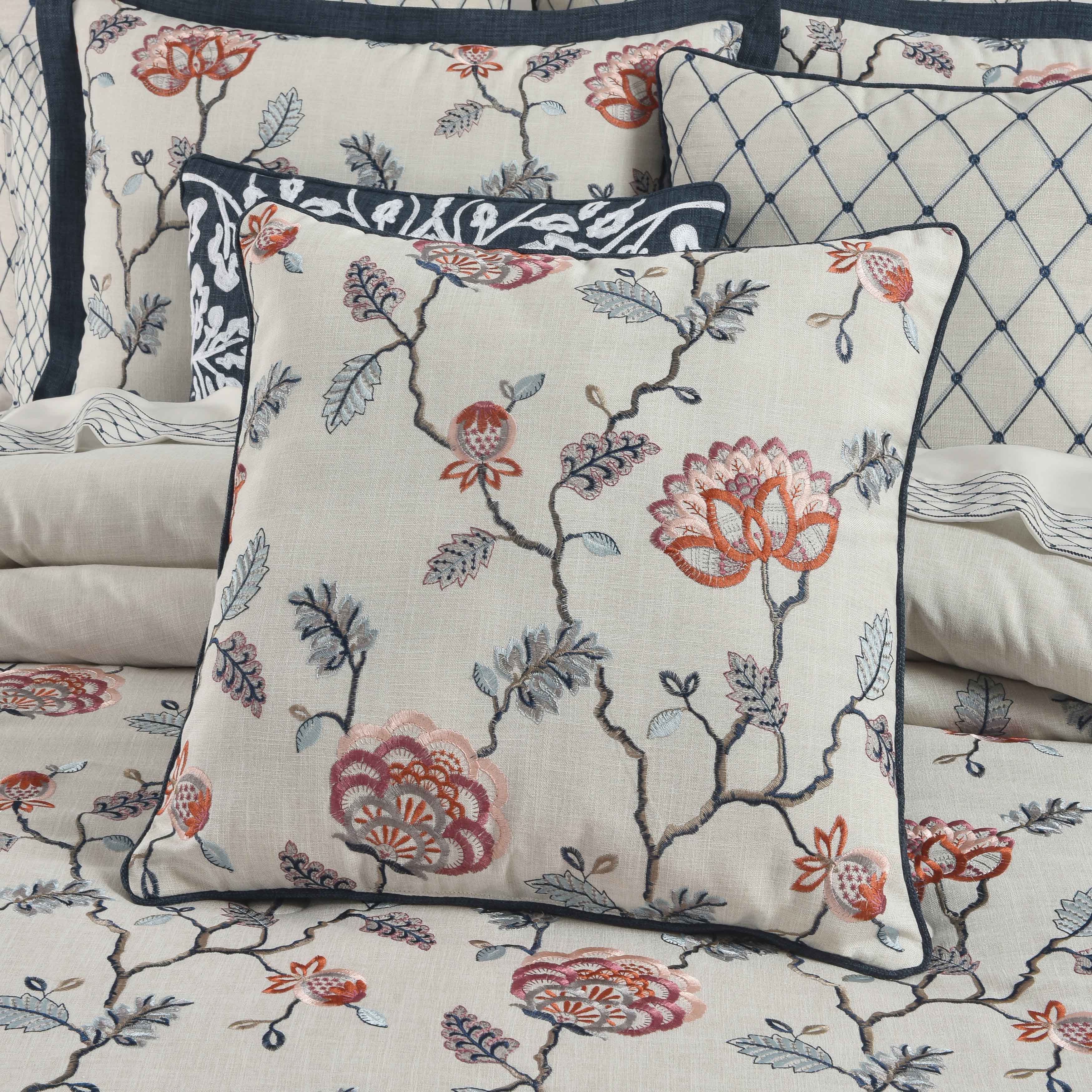 J Queen Parkview Square Decorative Throw Pillow 20" x 20"-Final Sale Throw Pillows By US Office - Latest-bedding