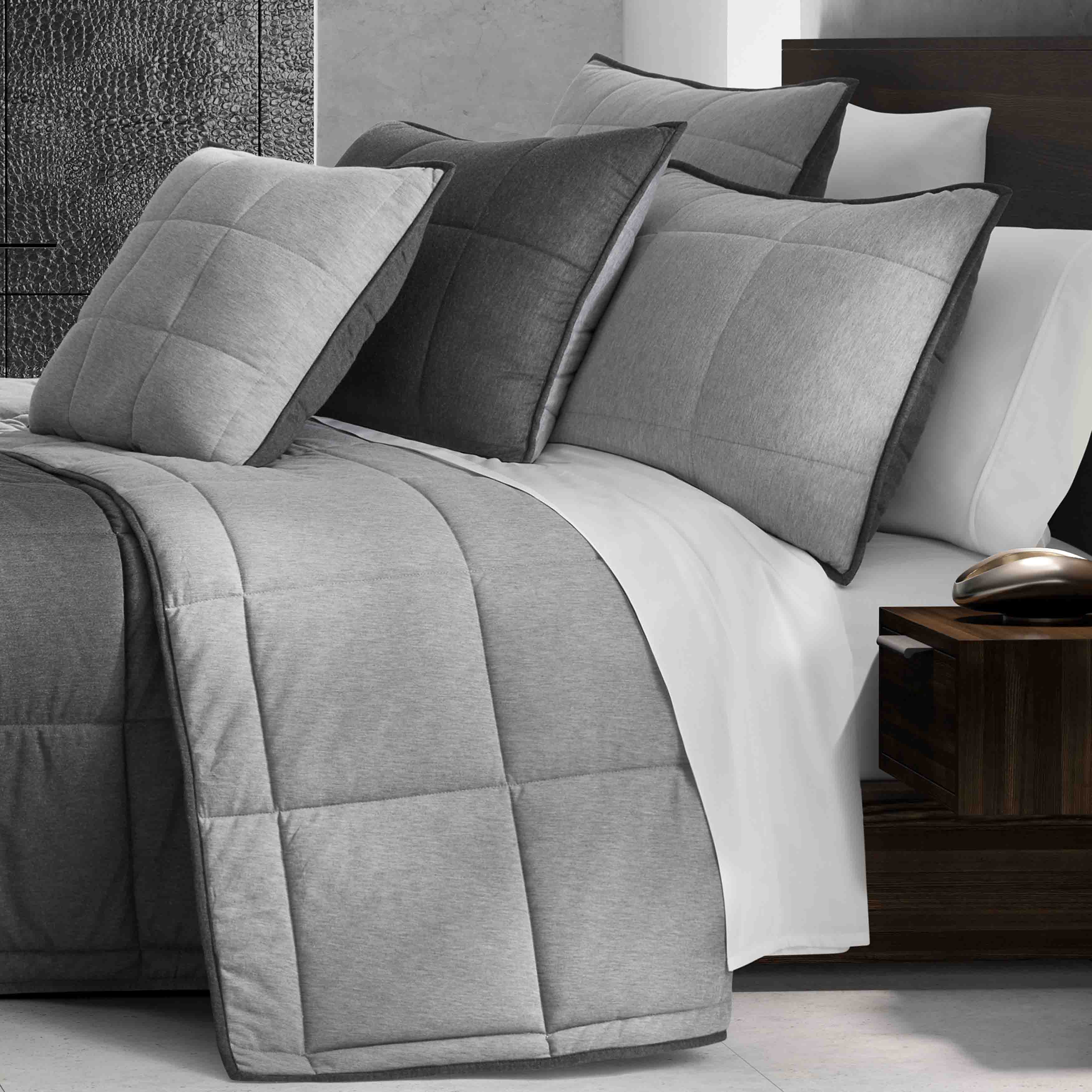 Paxton Grey 3-Piece Quilt Set By J Queen Quilt Sets By J. Queen New York