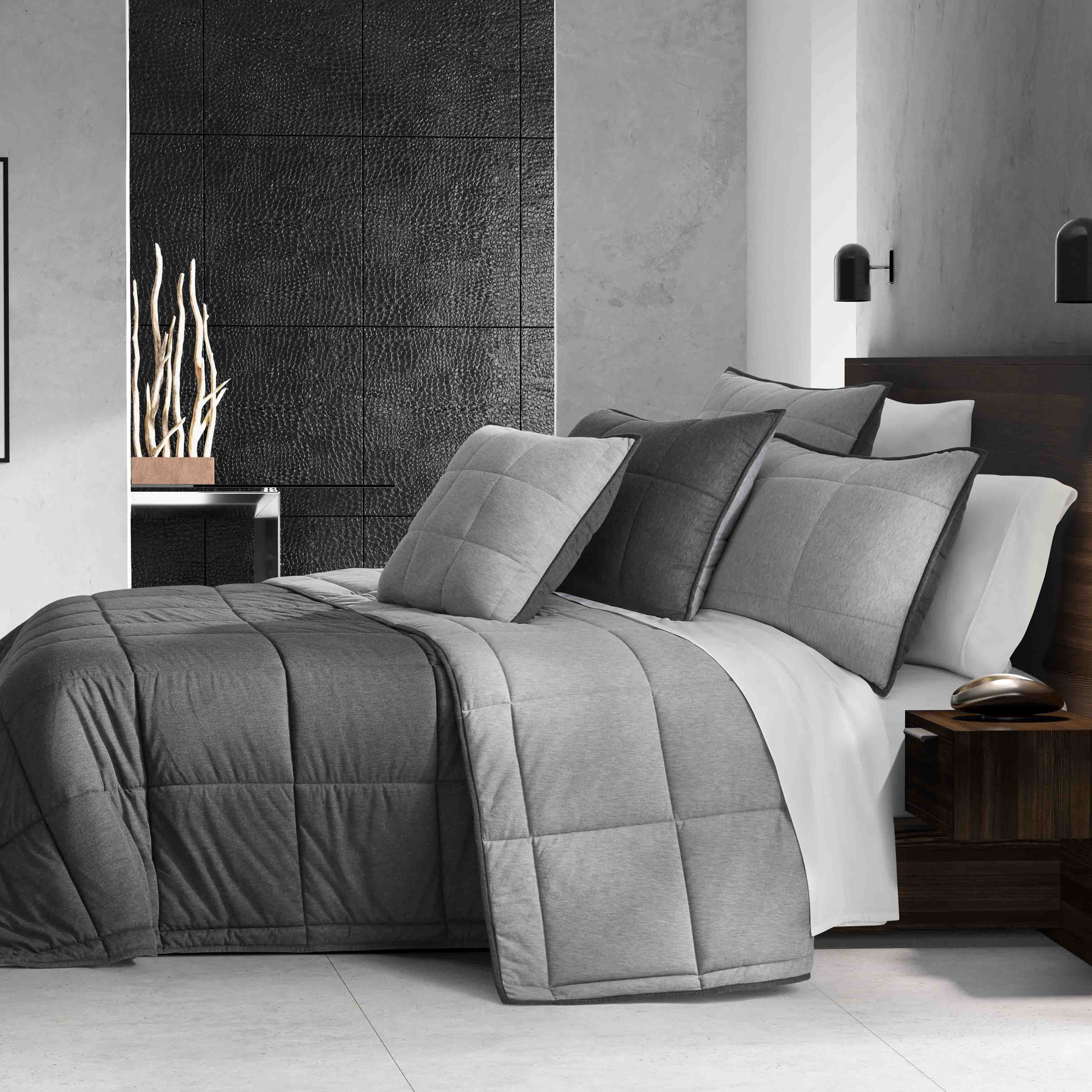 Paxton Grey 3-Piece Quilt Set By J Queen Quilt Sets By J. Queen New York