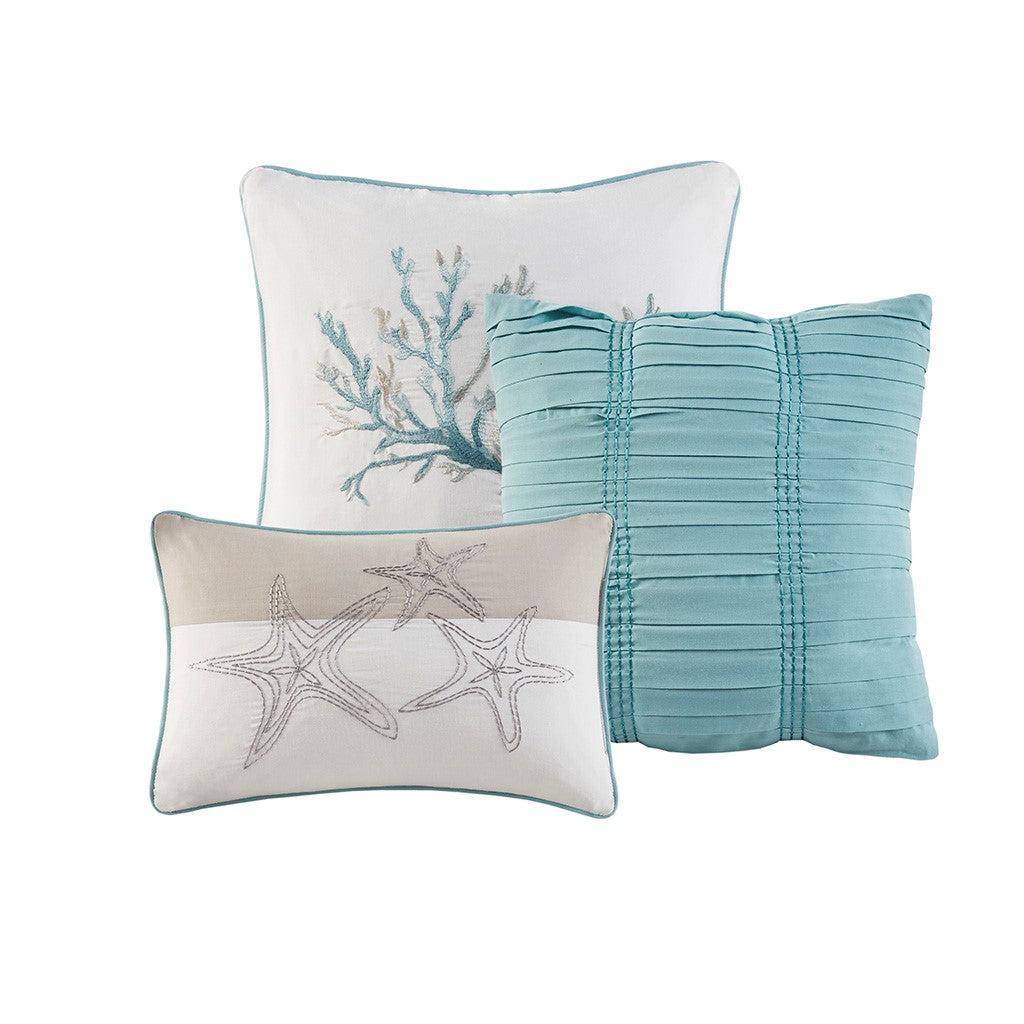 Pebble Beach Aqua 7-Piece Comforter Set Comforter Sets By JLA HOME/Olliix (E & E Co., Ltd)