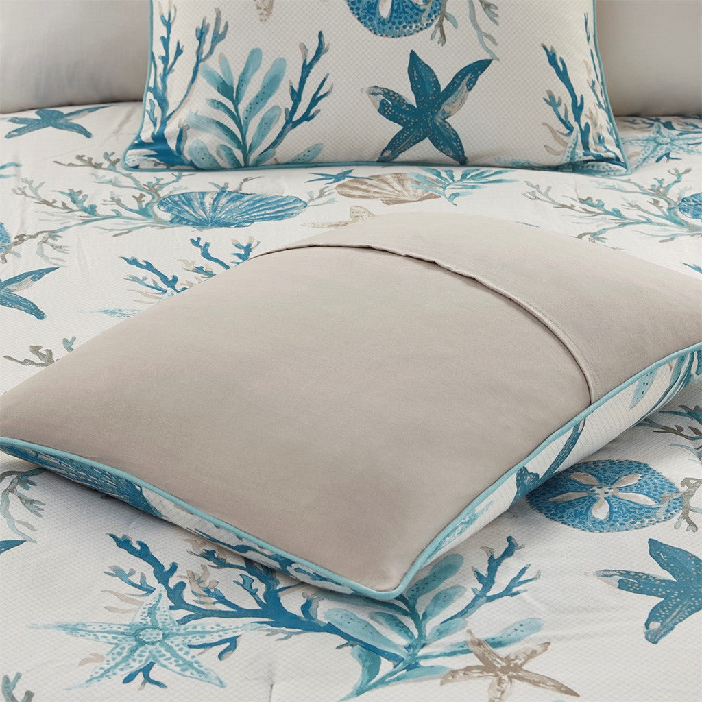 Pebble Beach Aqua 7-Piece Comforter Set Comforter Sets By JLA HOME/Olliix (E & E Co., Ltd)
