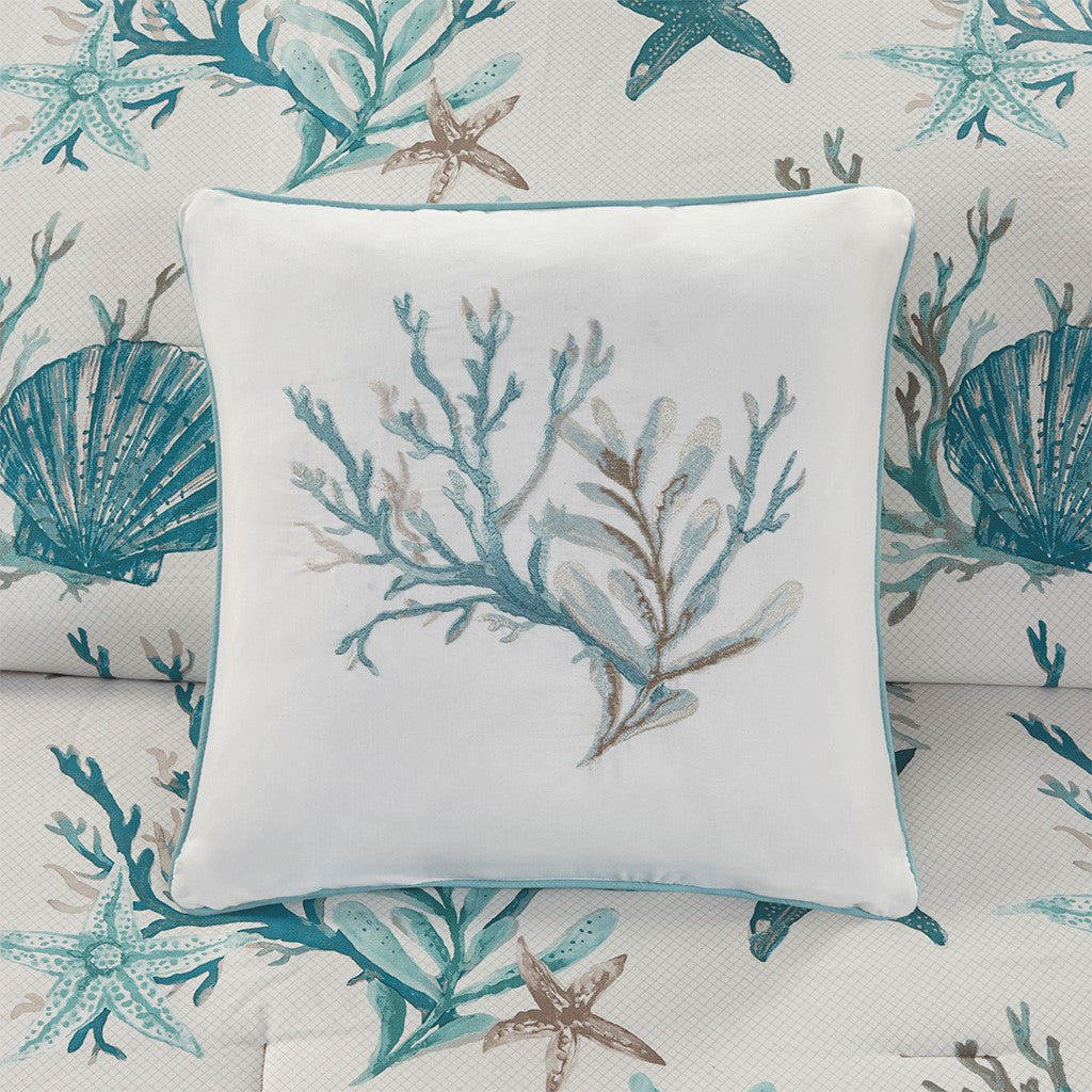 Pebble Beach Aqua 7-Piece Comforter Set Comforter Sets By JLA HOME/Olliix (E & E Co., Ltd)